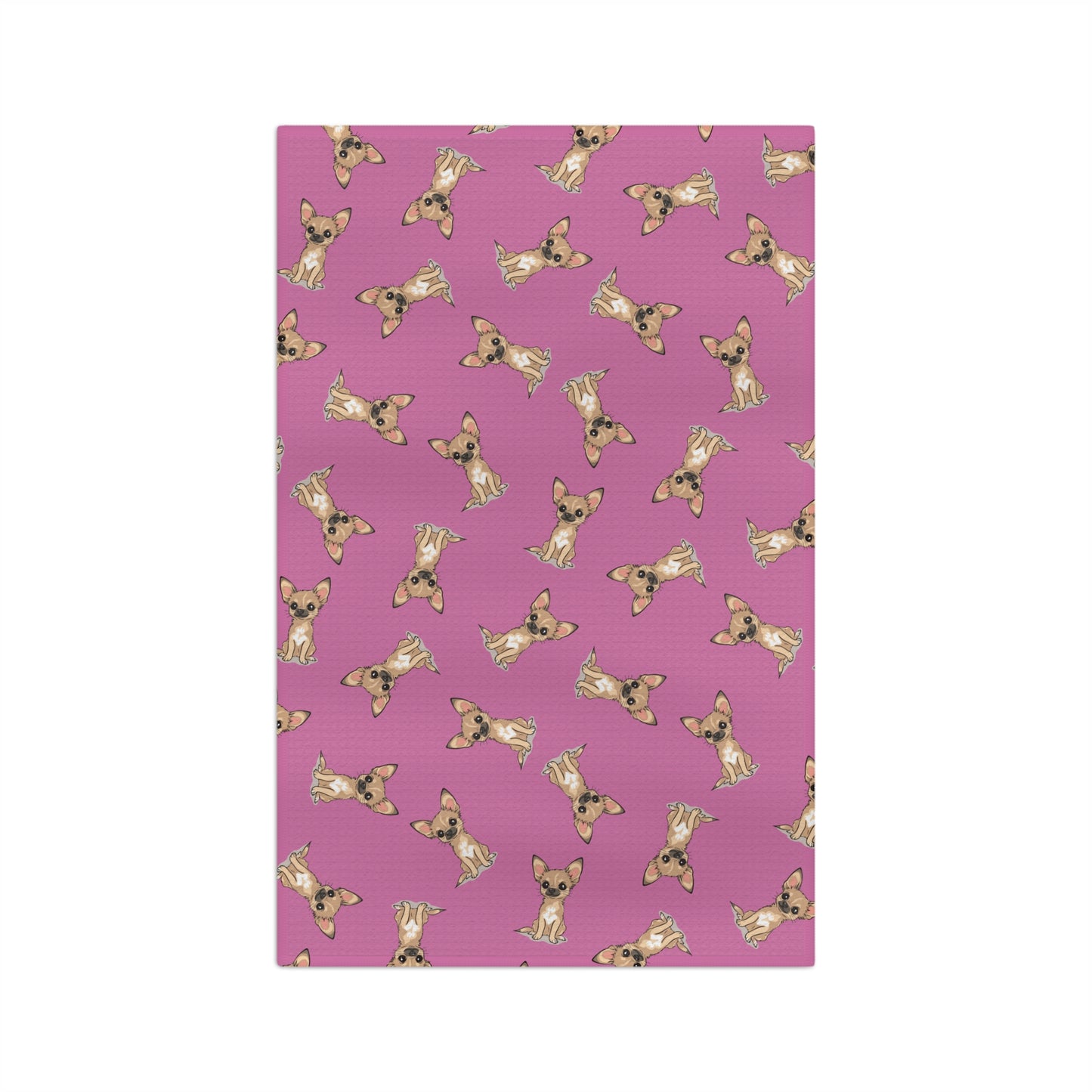 Twila Chihuahua Puppy Dog Kitchen Hand Towel Microfiber Tea Towel with Short Hair Tan Chihuahuas Puppies Dogs Pattern