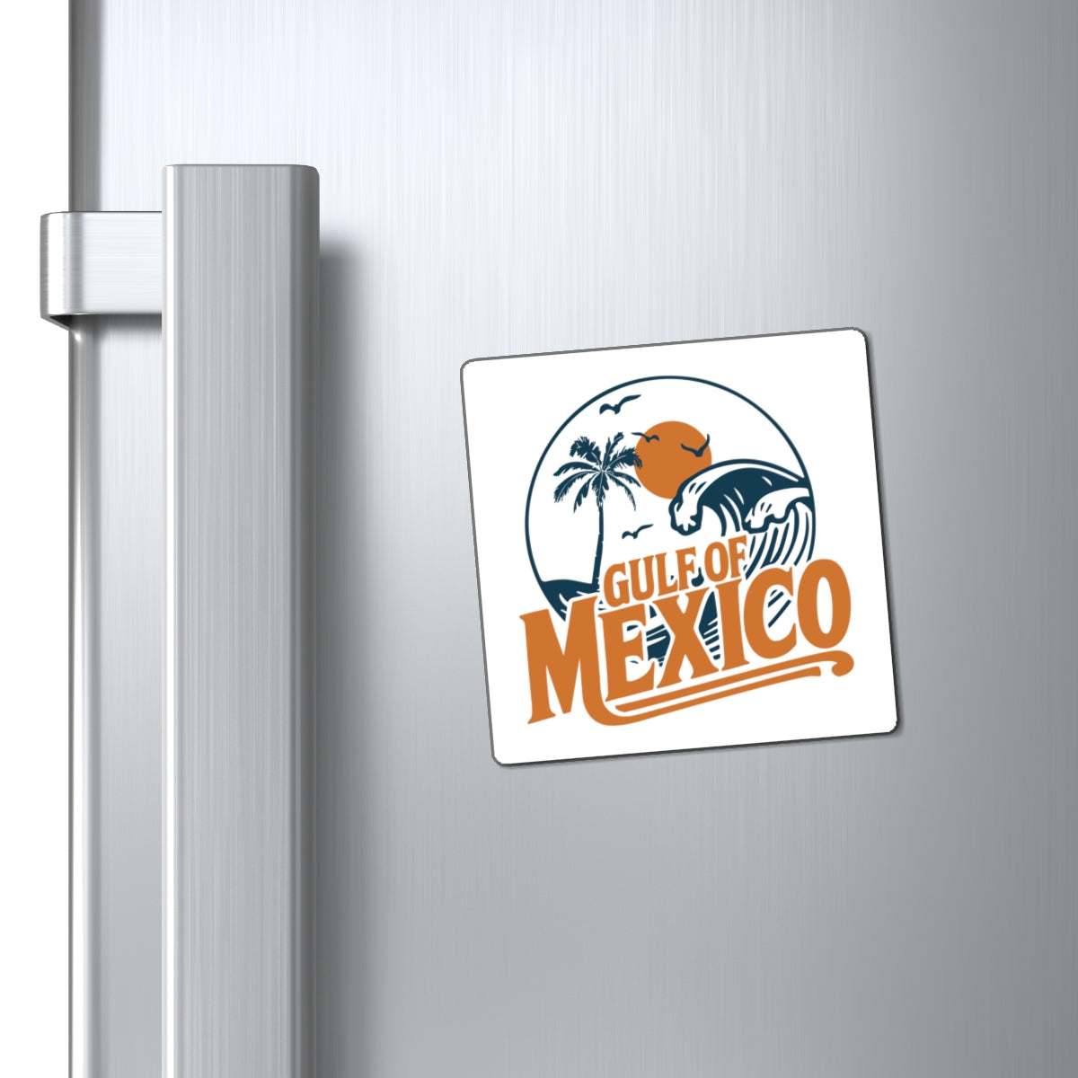 Gulf Of Mexico Retro Travel Magnet - Vacation Destination Gulf Of Mexico Nostalgia Tropical Beach Vibes Magnets