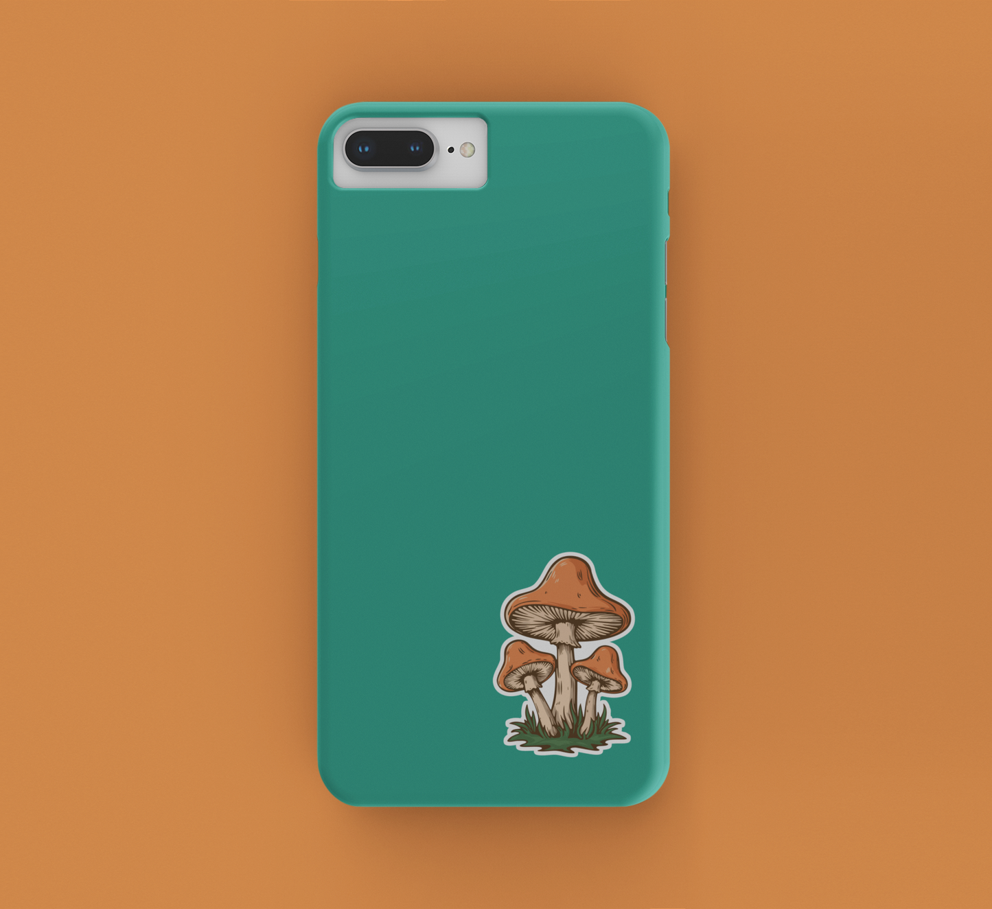 2" Retro Mushroom Stickers 5 & 10 Pack, Small Orange Mushrooms Vinyl Decal Sticker 70s Shrooms Waterproof Decals Car, Water Bottle, Laptop