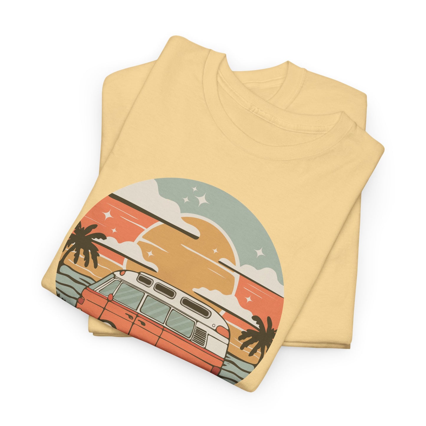 Vintage Van Dreams T-shirt - Vanlife Nomad Campervan Vanlife Beach Coastal Sunset Tee Unisex Mens Womens Cotton Shirt