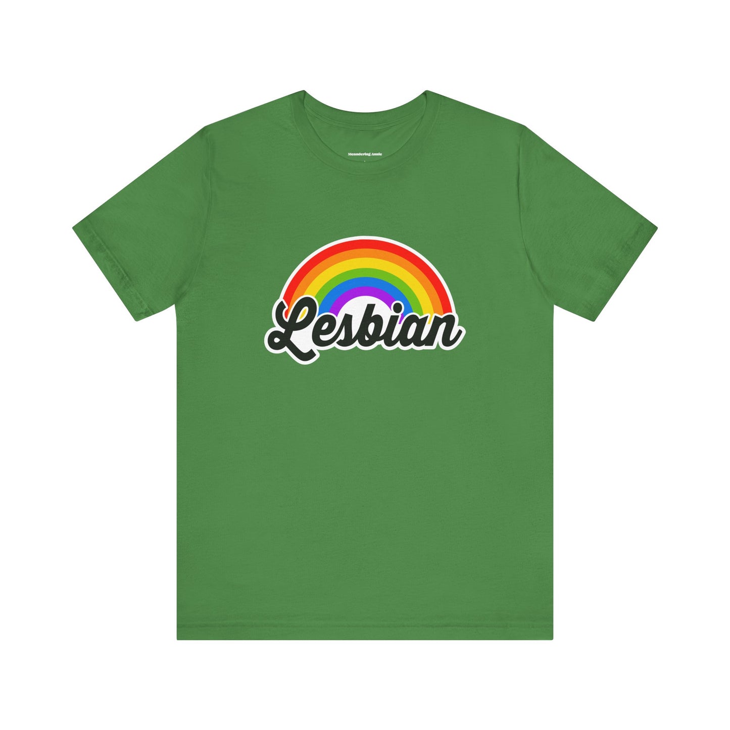 Pride Rainbow Lesbian Tee, LGBTQ+ Apparel, Unisex Graphic Shirt, Pride Month Clothing, Gift for Lesbians, Rainbow Pride Fashion