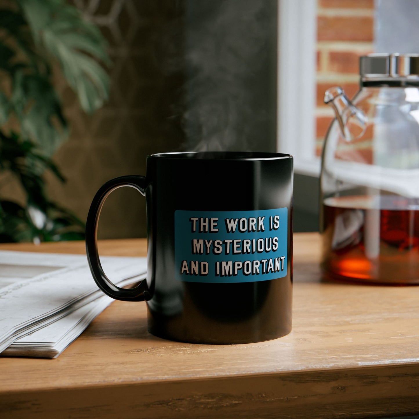 The Work is Mysterious and Important Mug - 11oz Black Ceramic Coffee Cup Mugs, Office Coworker Gifts for Severance Fans