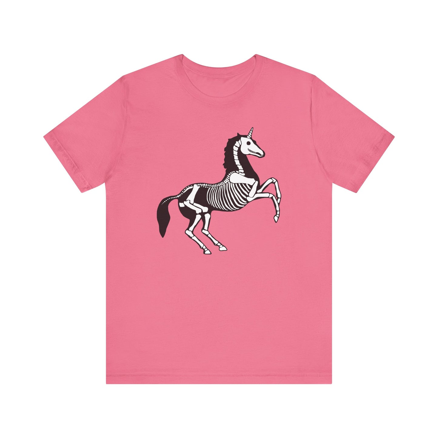 Unicorn Skeleton T-shirt - Spooky Halloween Tee Unisex Jersey Short Sleeve Gothic Unicorns Graphic Tees - Womens Mens Goth Shirts