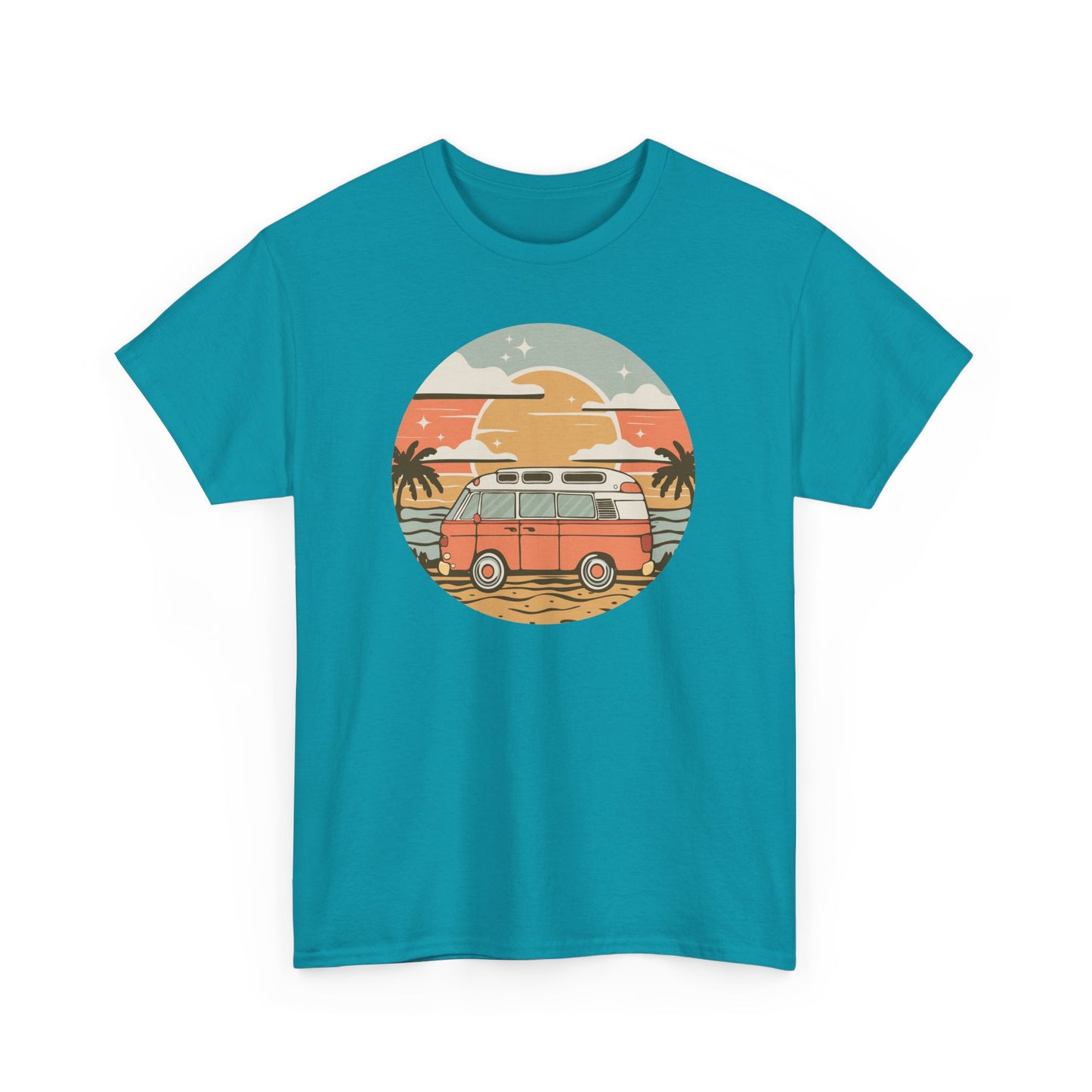 Vintage Van Dreams T-shirt - Vanlife Nomad Campervan Vanlife Beach Coastal Sunset Tee Unisex Mens Womens Cotton Shirt