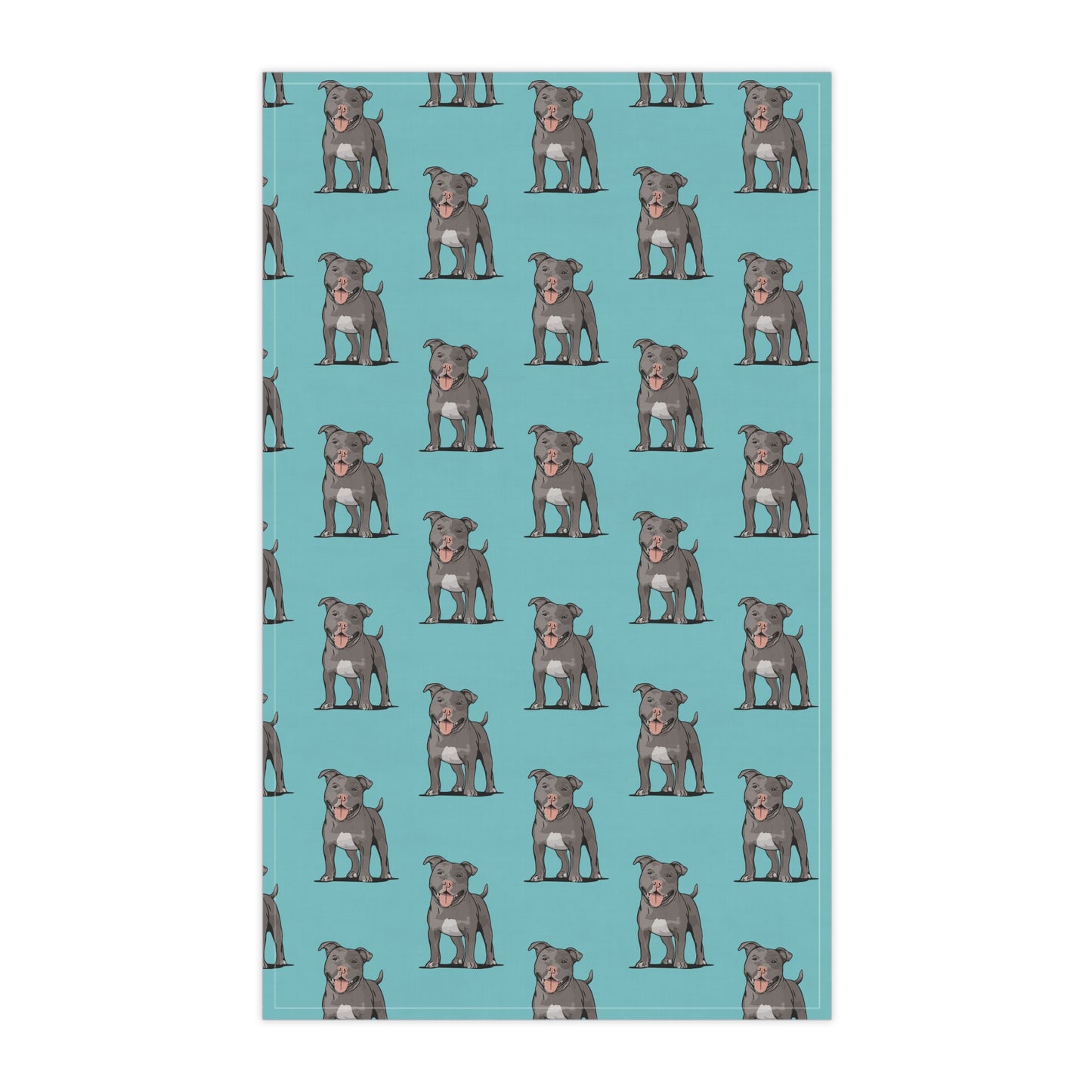 Pitbull Terrier Puppy Dog Tea Towel, Pit Bull Dogs Kitchen Hand Towels Gifts, Home Accessories, Pet Owner Gift