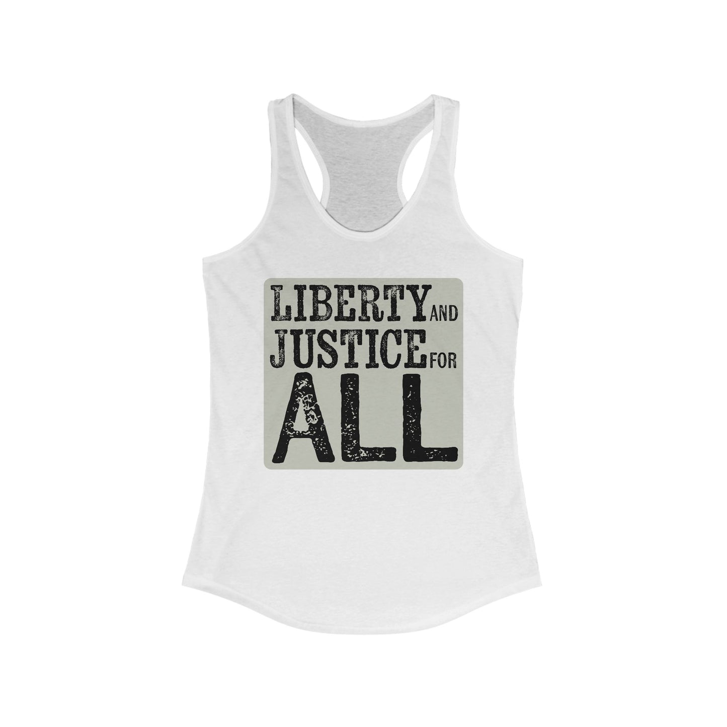 Liberty and Justice Racerback Tank Top, Protest Activist Women's Shirt, Feminist Empowerment Equality Top, Human Rights Tops
