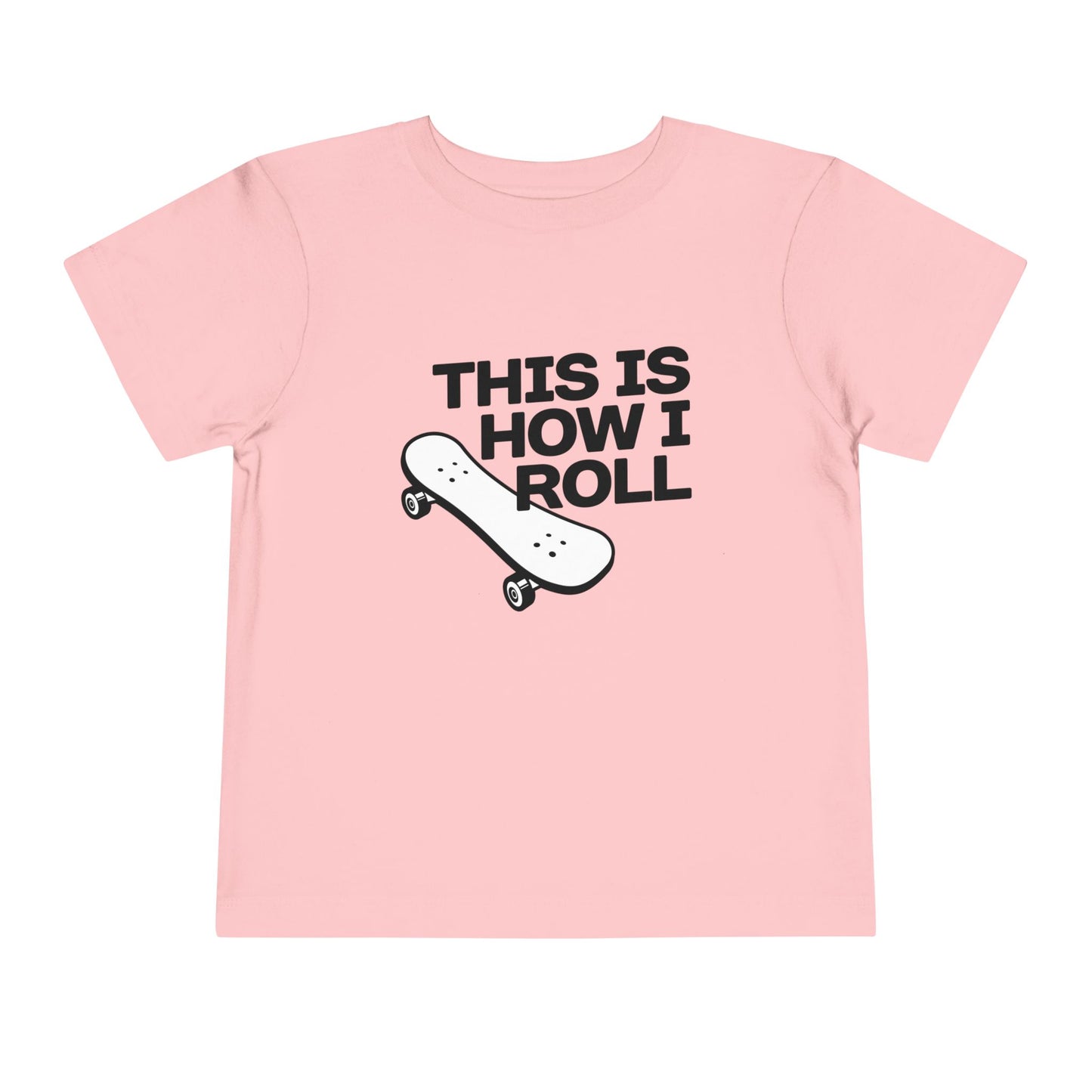 This Is How I Roll Skateboard Skater Toddler T-shirt Short Sleeve Tee With Skater Design
