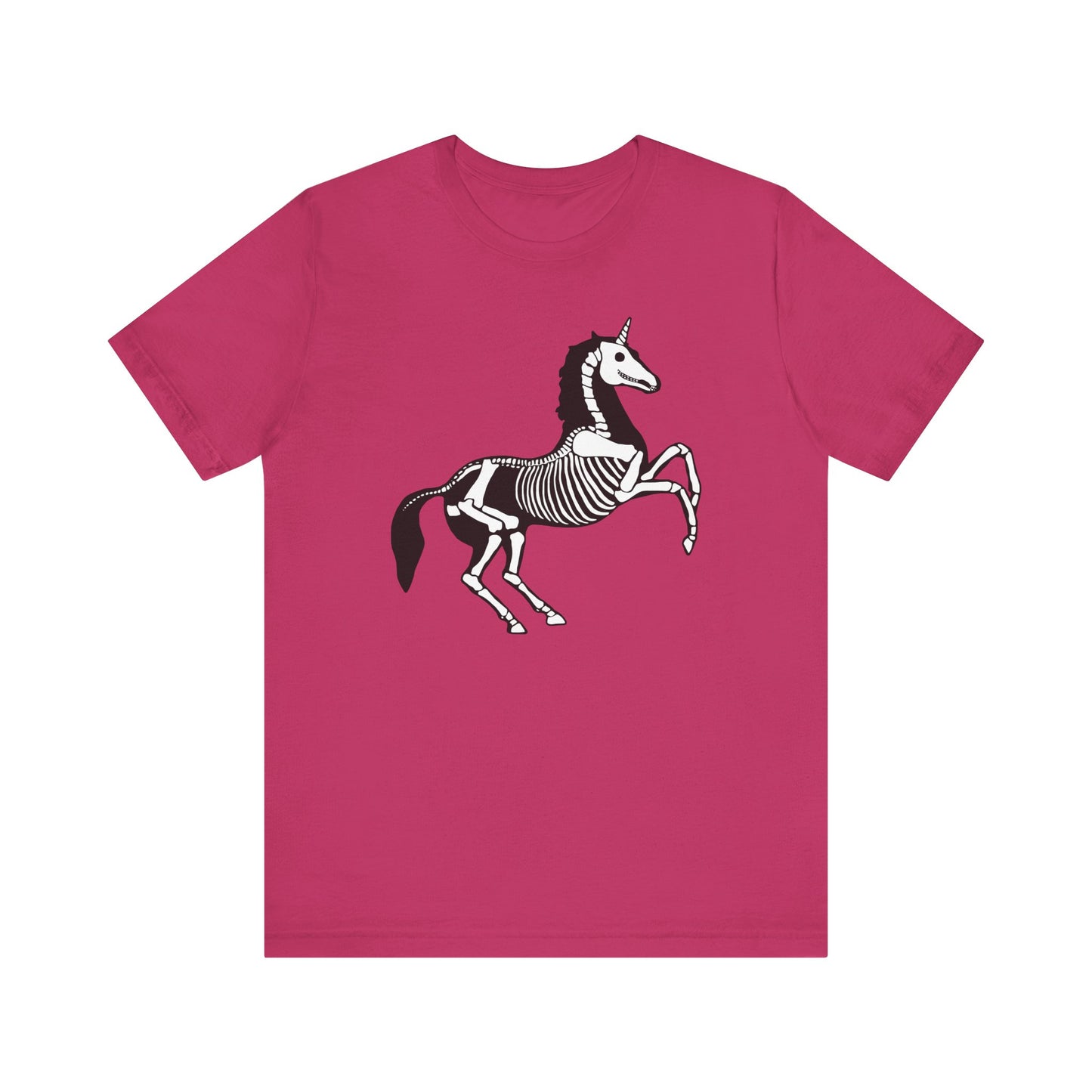 Unicorn Skeleton T-shirt - Spooky Halloween Tee Unisex Jersey Short Sleeve Gothic Unicorns Graphic Tees - Womens Mens Goth Shirts