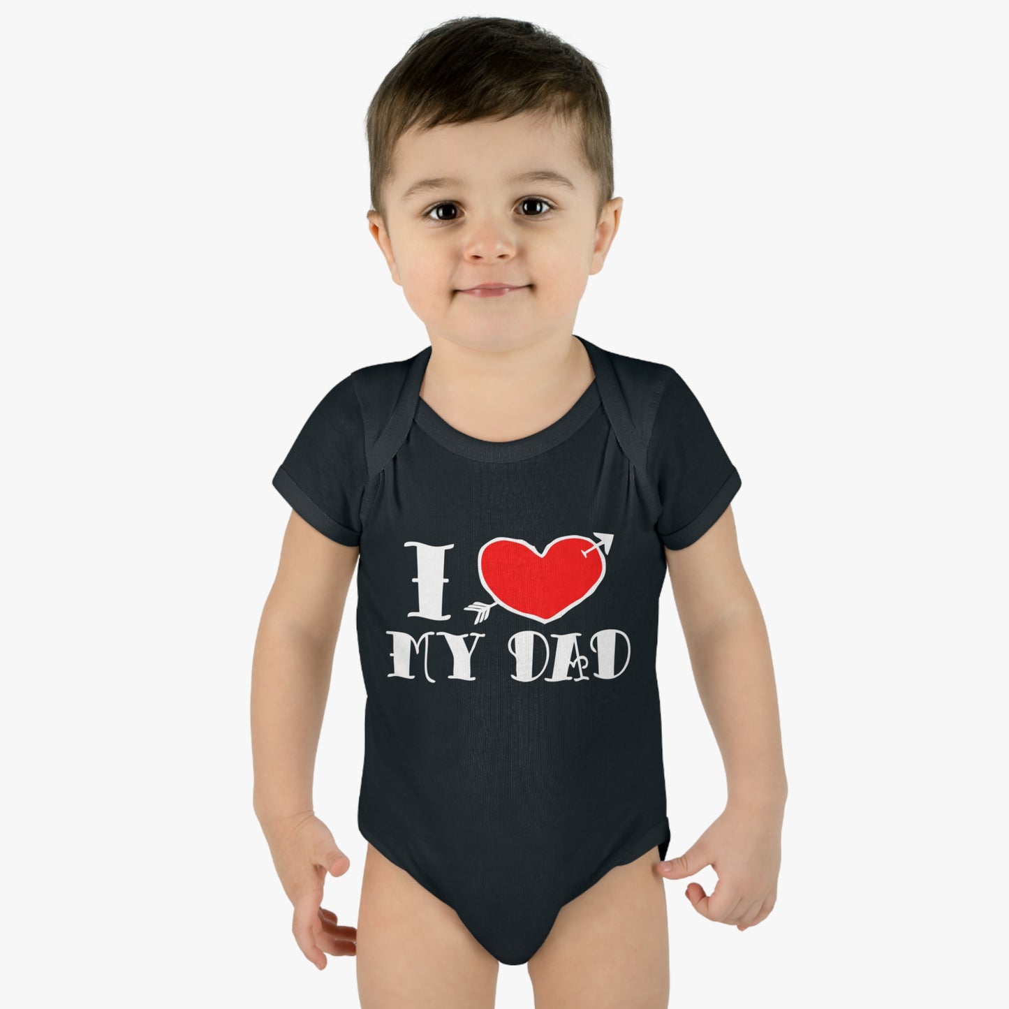 I Love My Dad Tattoo Baby One Piece Infant Baby Rib Bodysuit Baby Shower Gift I Love Daddy Print