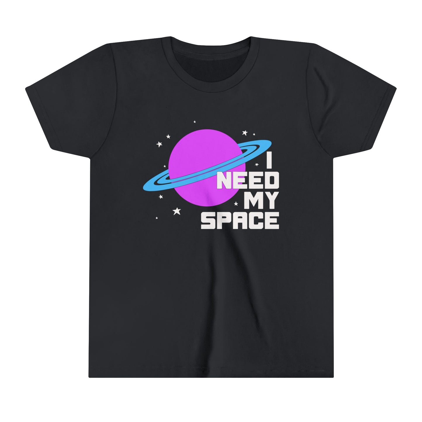 I Need My Space Kids T-shirt Youth Short Sleeve Tee Boy Girls Outerspace Design