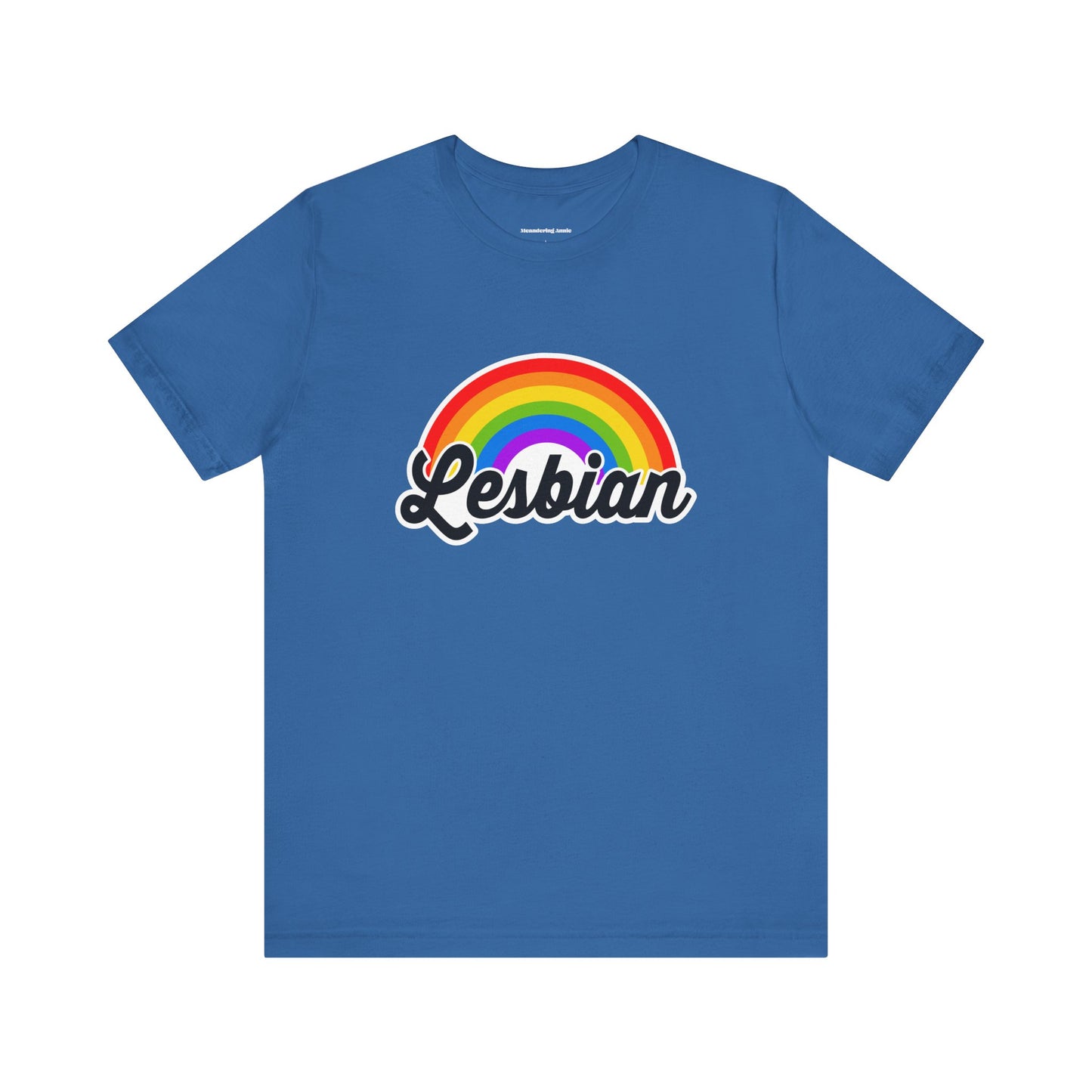 Pride Rainbow Lesbian Tee, LGBTQ+ Apparel, Unisex Graphic Shirt, Pride Month Clothing, Gift for Lesbians, Rainbow Pride Fashion