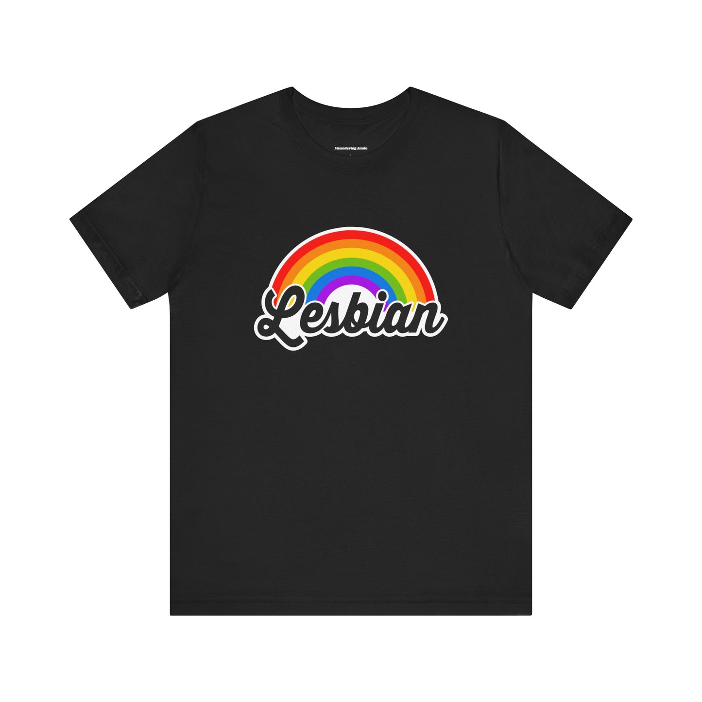 Pride Rainbow Lesbian Tee, LGBTQ+ Apparel, Unisex Graphic Shirt, Pride Month Clothing, Gift for Lesbians, Rainbow Pride Fashion