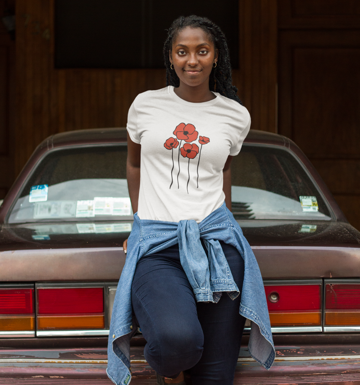 Floral Poppies T-Shirt, Poppy Flowers Tee for Spring, Nature Lover Gift, Flower Design Short Sleeve T-shirts, Summer Gift for Her