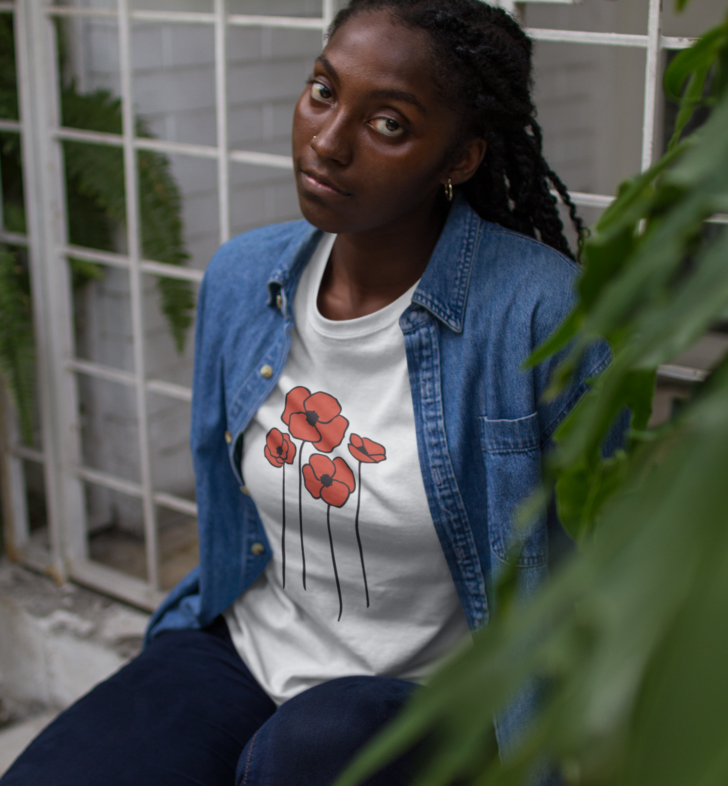 Floral Poppies T-Shirt, Poppy Flowers Tee for Spring, Nature Lover Gift, Flower Design Short Sleeve T-shirts, Summer Gift for Her