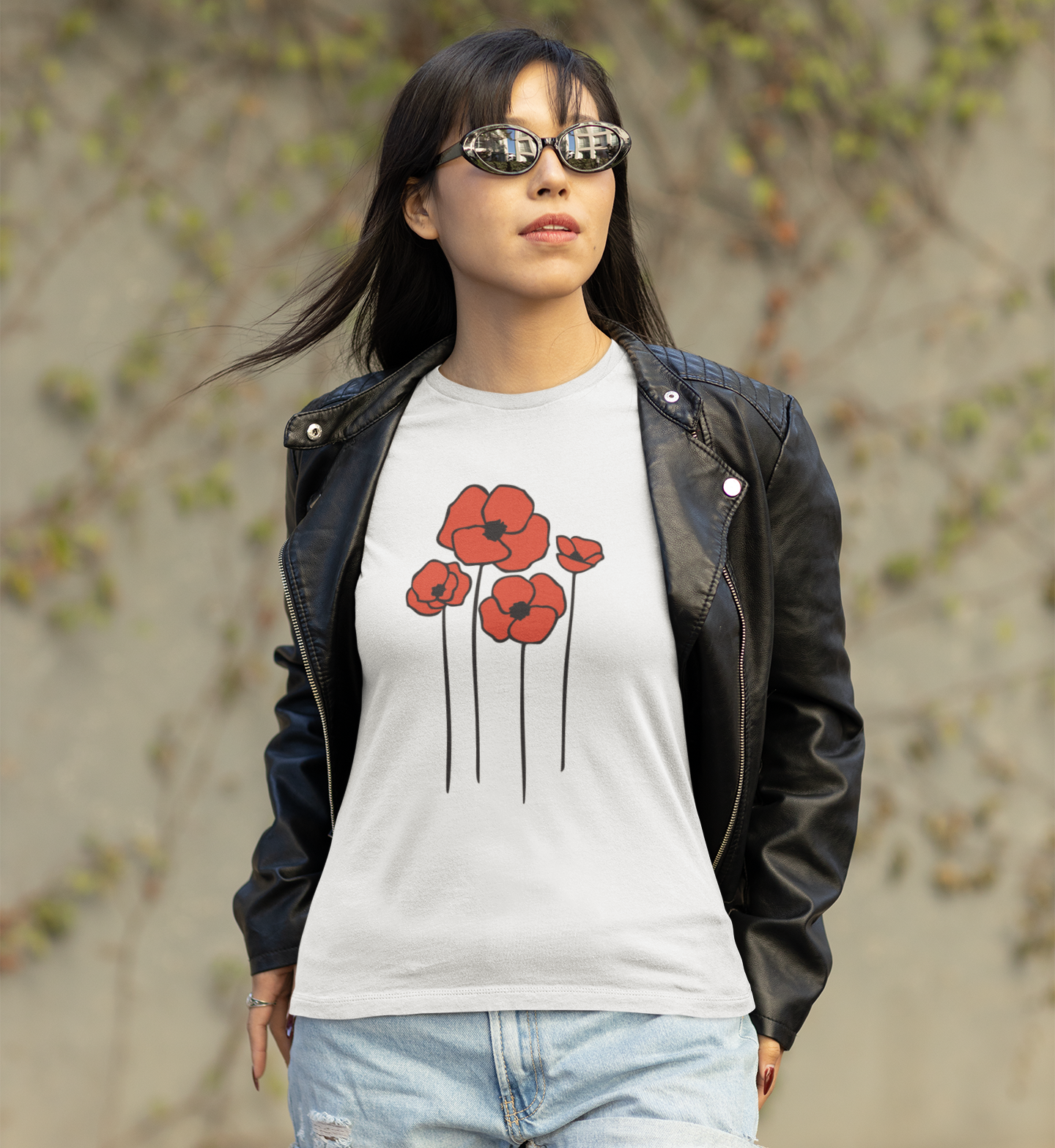 Floral Poppies T-Shirt, Poppy Flowers Tee for Spring, Nature Lover Gift, Flower Design Short Sleeve T-shirts, Summer Gift for Her