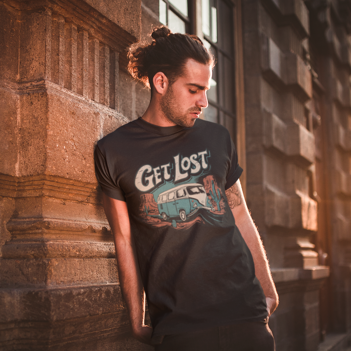 Get Lost T-shirt Vintage Van Vanlife Travel Tee- Utah Arizona Desert Nomad Roadtrip Tees Unisex Cotton Tee Mens Womens