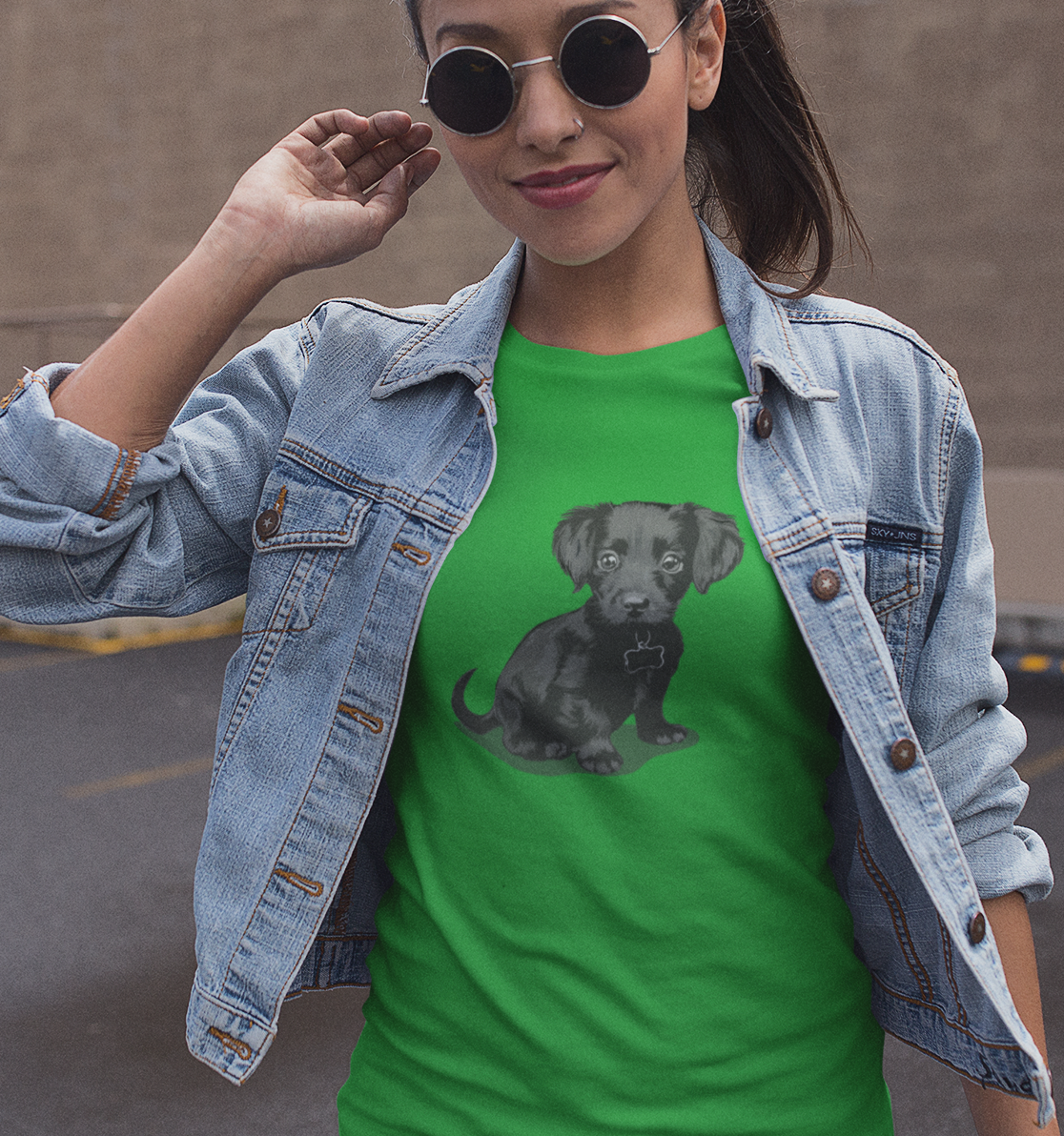 Chiweenie Puppy Dog Women's Semi-Fitted T-Shirt, Chihuahua Dachshund Mix Dogs Tee, Furbaby Pet Owner Gifts, Gift for Dog Moms