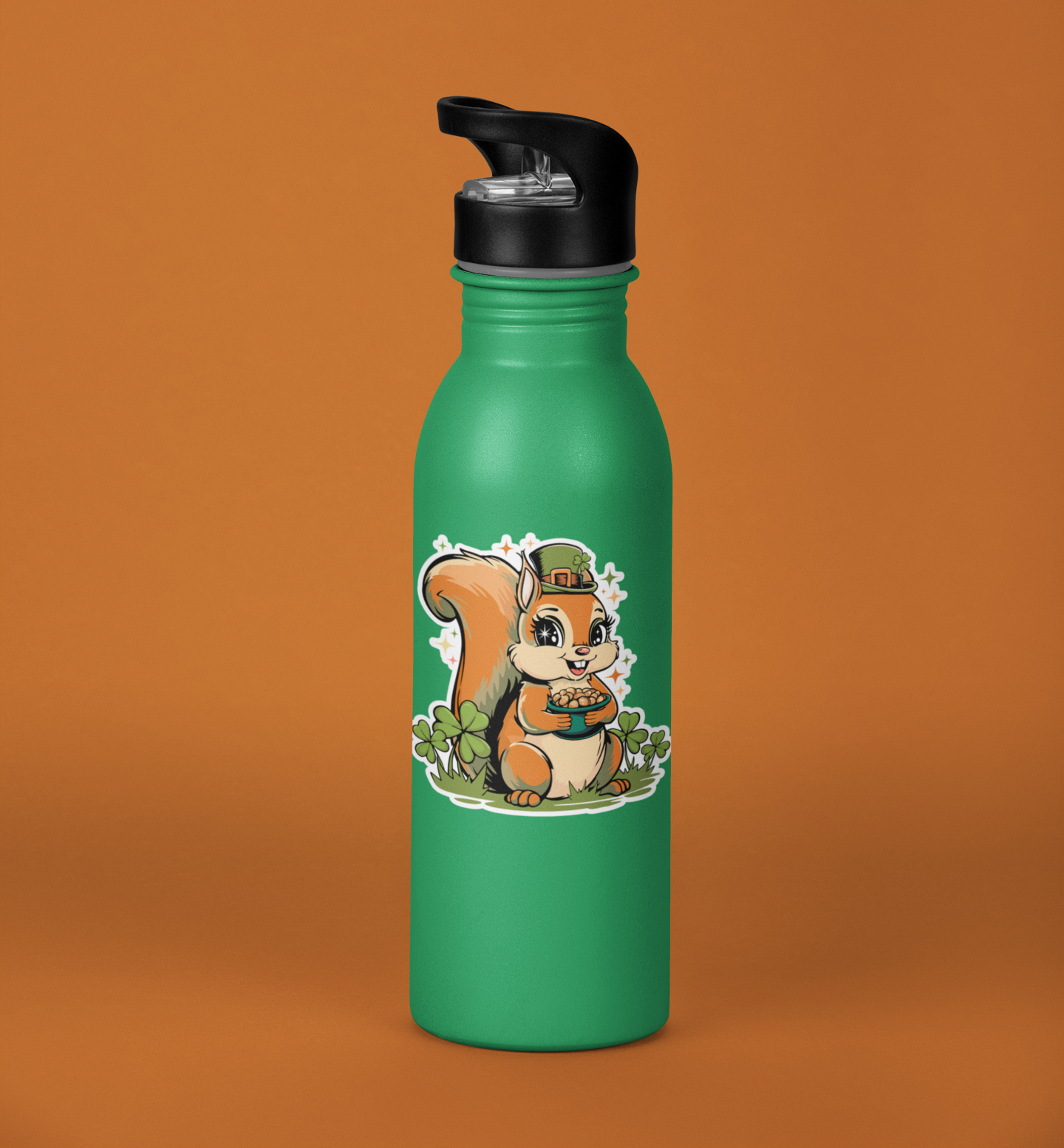 St. Patrick's Day Squirrel Sticker - 3" Waterproof, Fade-Resistant Decal Stickers Green Leprechaun Squirrels