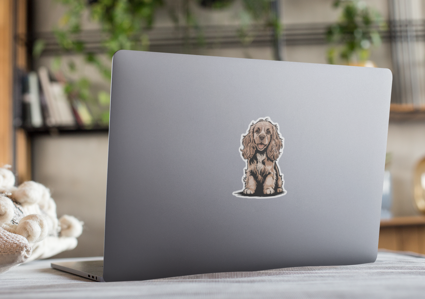 3" Cocker Spaniel Dog Sticker, Tan Light Brown Spaniels Dogs Pet Owner Vinyl Decal Stickers Outdoor Waterproof Decals