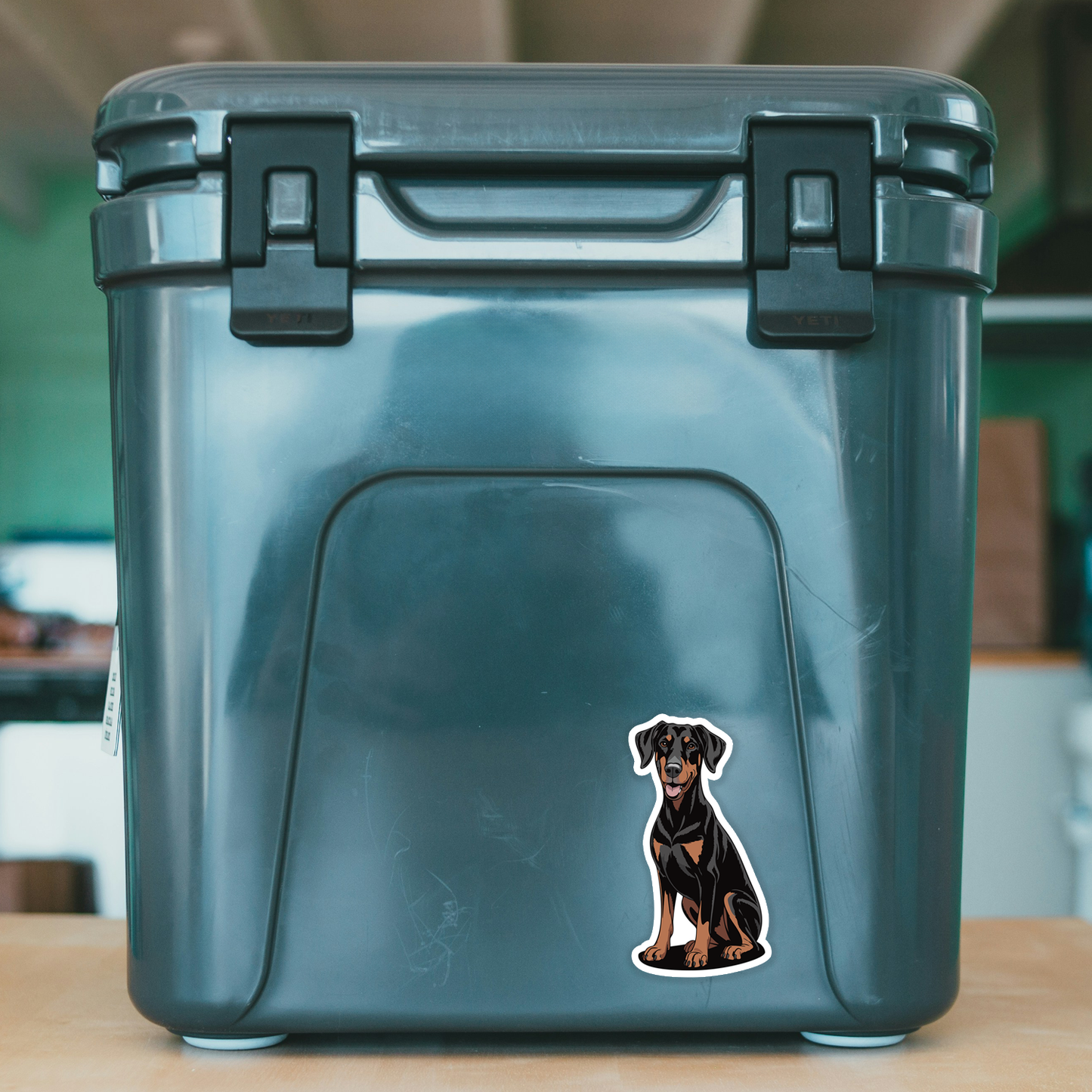 4" Doberman Pinscher Dog Sticker - Vinyl Decal Stickers Black Brown Dogs Design Waterproof Pup Pet Decals