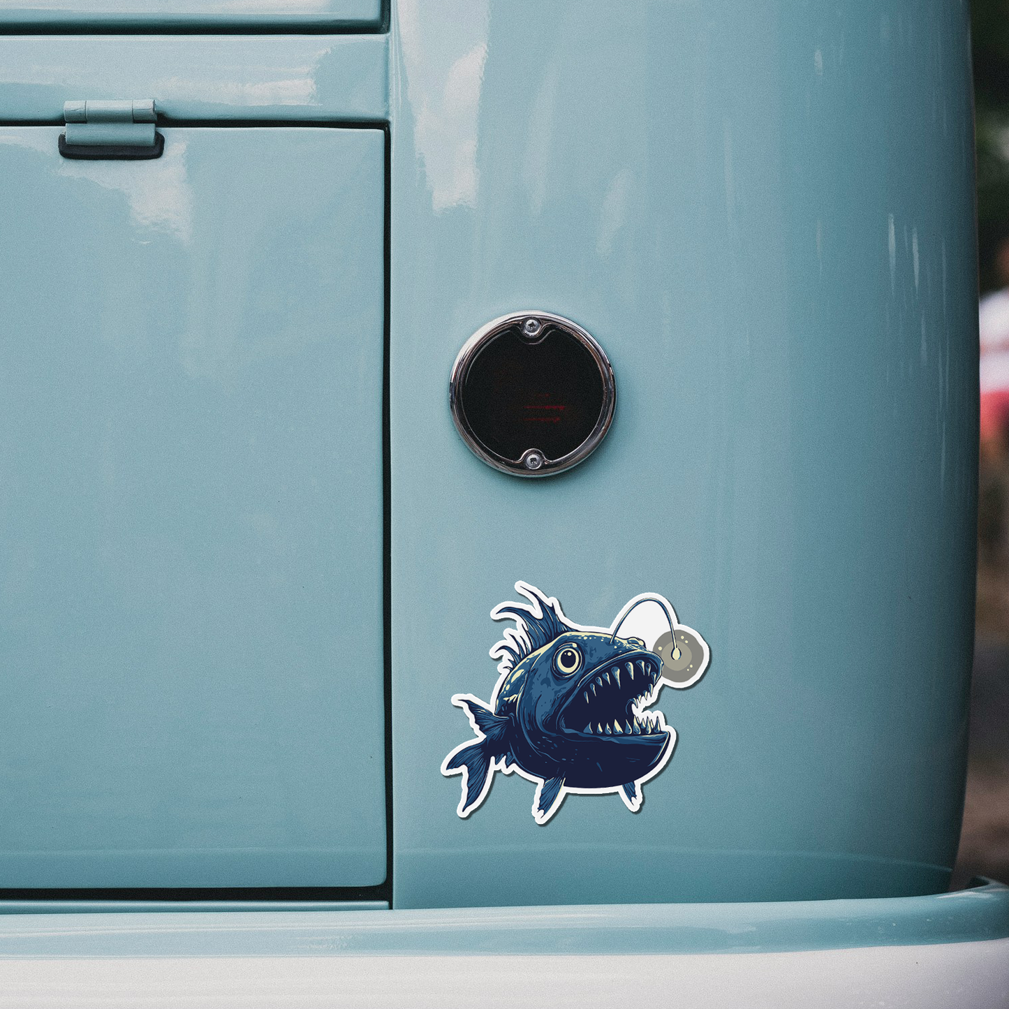 Deep Sea Anglerfish Magnet - 4" Nautical Angler Fish Vinyl Fridge Car Magnets Indoor Outdoor Ocean Creatures