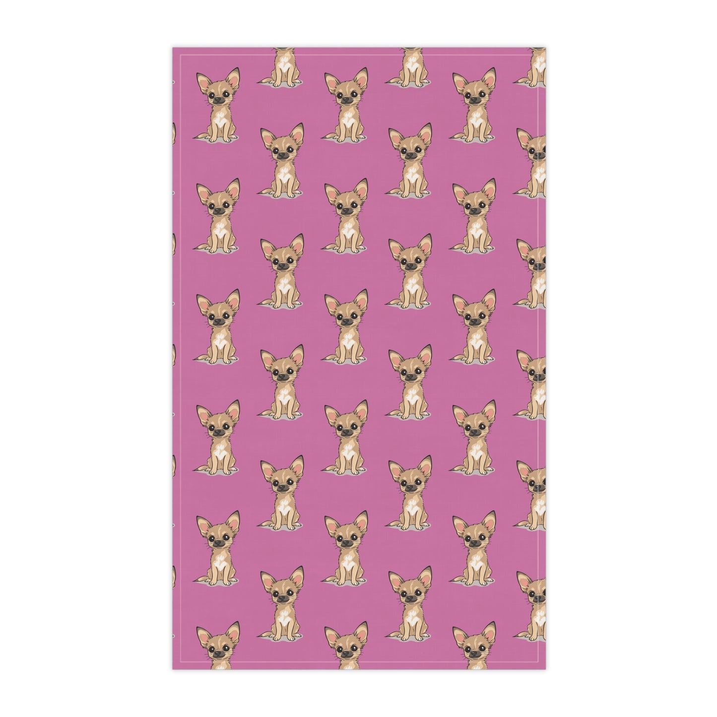 Pink Chihuahua Puppy Dogs Tea Towel, Cute Kitchen Hand Towels Decor, Dog Lover Gift, Home Accessories Gifts