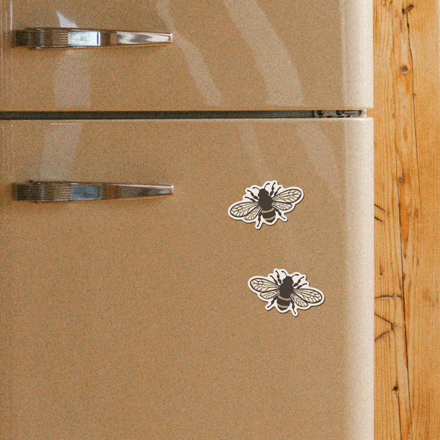 Bee Magnet - 3" Honey Bees Insect Bugs Vinyl Fridge Magnets Indoor Outdoor Bumblebee Bug