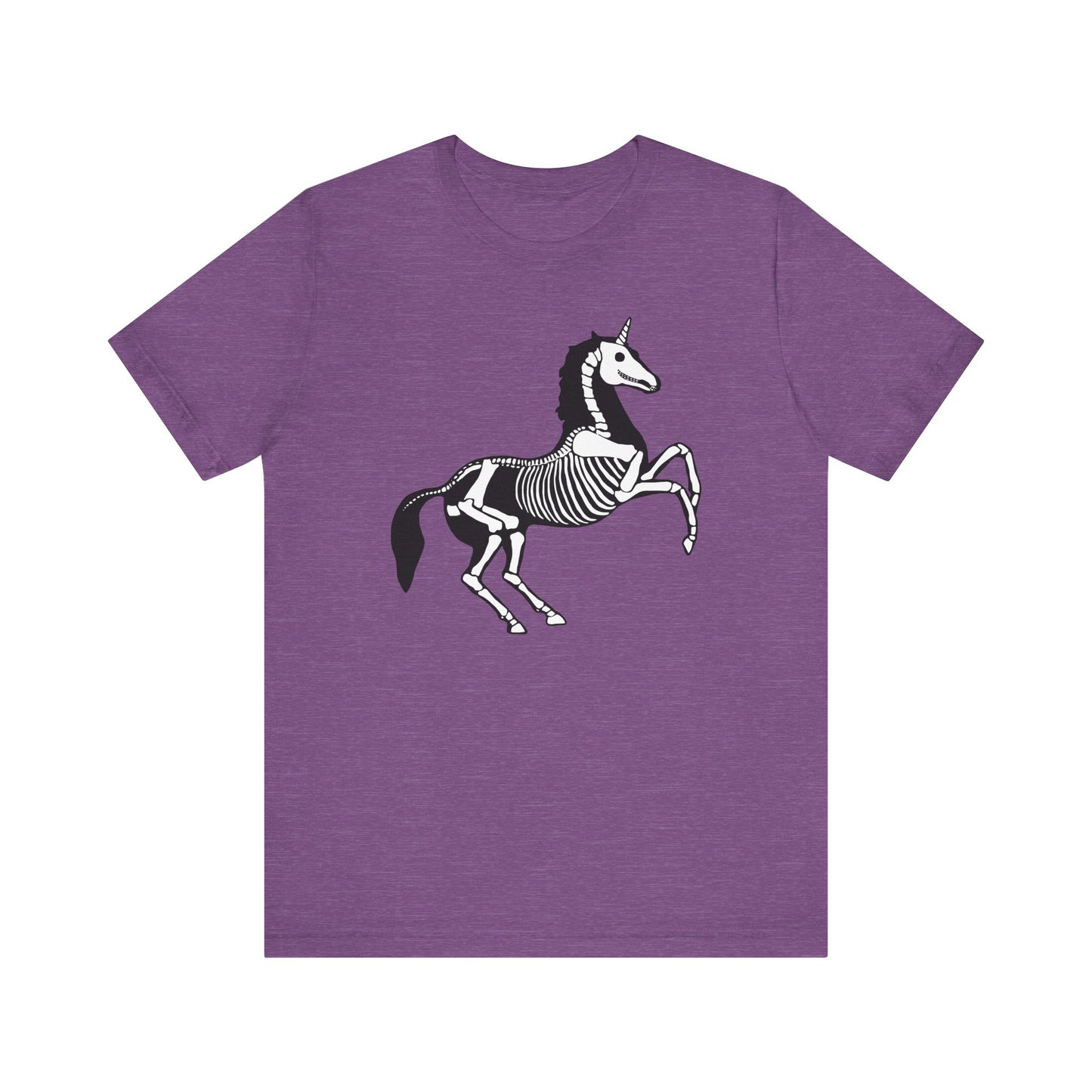 Unicorn Skeleton T-shirt - Spooky Halloween Tee Unisex Jersey Short Sleeve Gothic Unicorns Graphic Tees - Womens Mens Goth Shirts