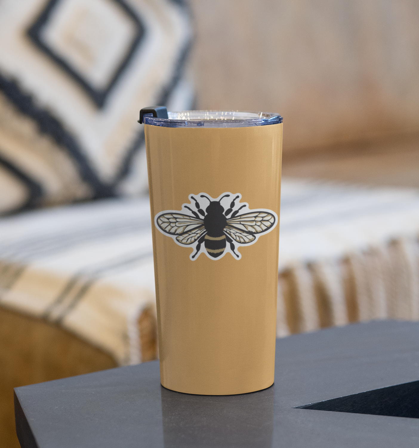 Bee Sticker - 3.5" Cute Bugs Insects Decal Stickers Bees Insect Bug Waterproof Outdoor Decals, Nature Lover Gifts, Suitcase, Luggage, Car