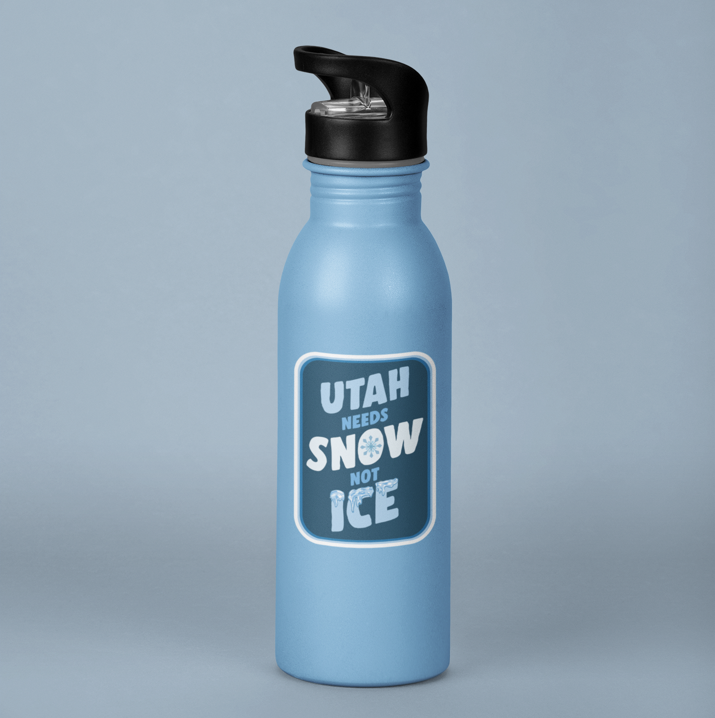 4" Utah Needs Snow Not ICE Sticker - Salt Lake City, UT Anti-ICE Protest, Vinyl Decal Political Stickers Waterproof Outdoor, Winter Skiing