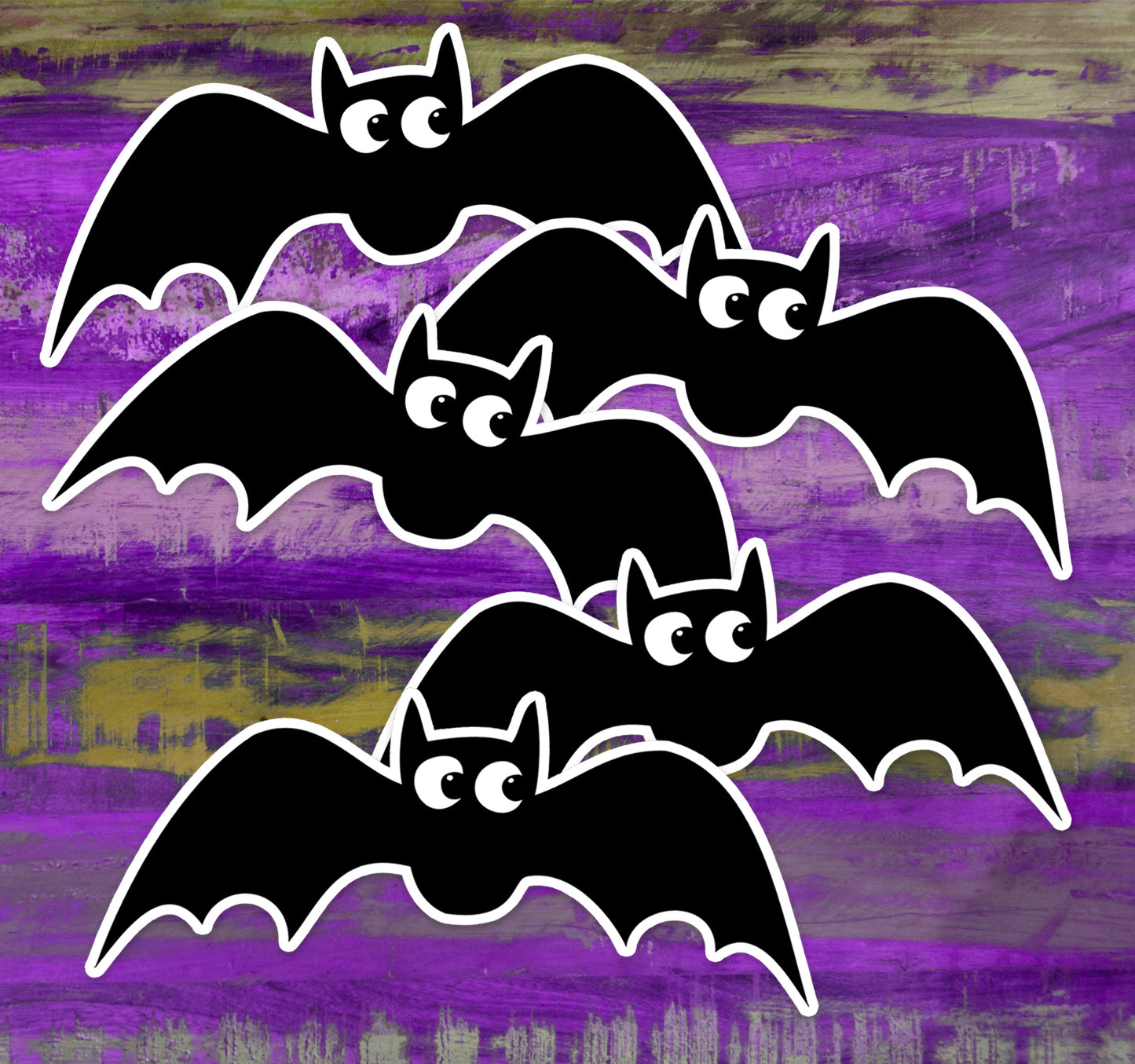 3" Black Bat Stickers - Waterproof, Outdoor/Indoor, Fade-Resistant Vinyl Decal Sticker Multi Pack Spoooky Halloween Bats
