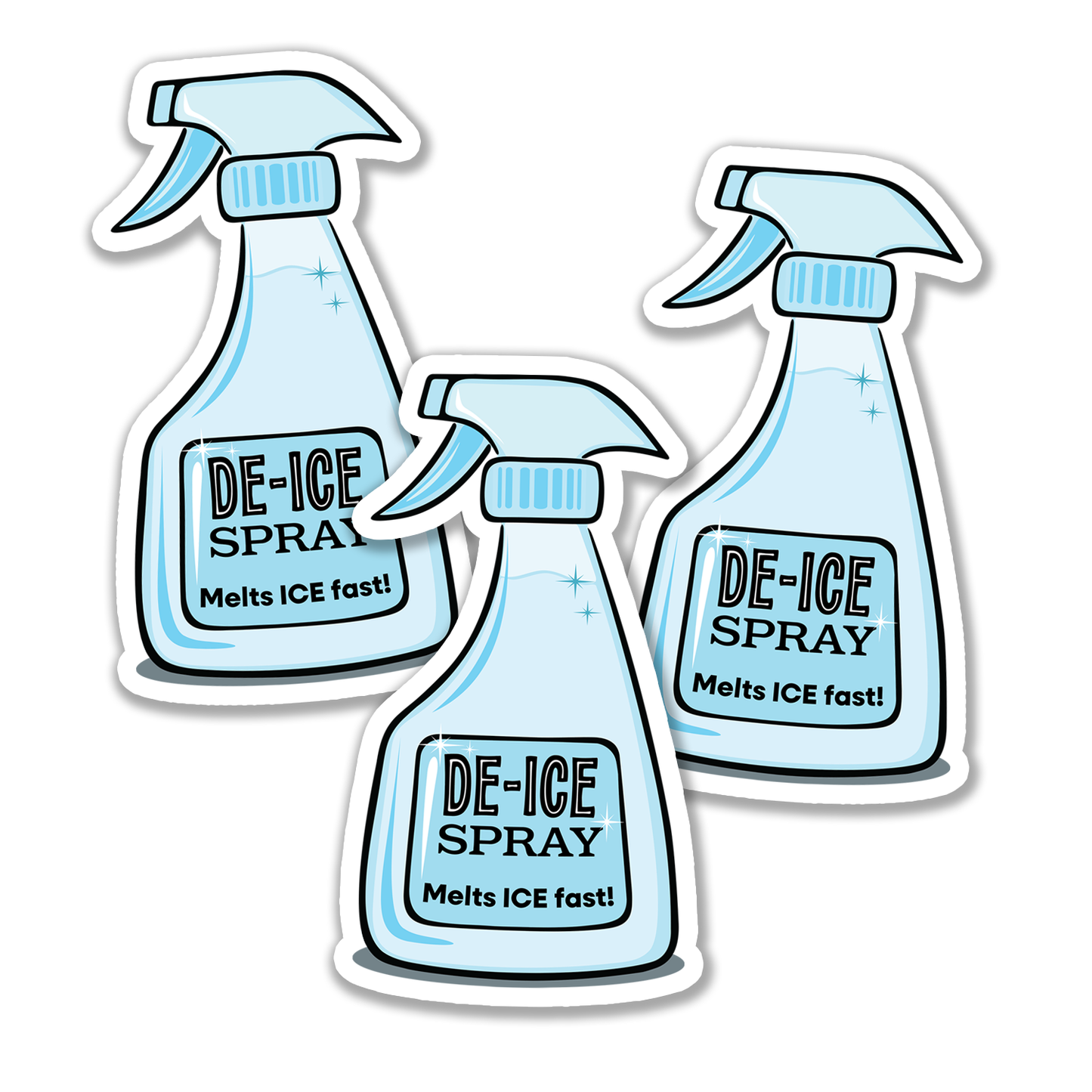 4" De-ICER Spray Bottle Sticker - Melt ICE, Abolish ICE, Human Rights Leftist Vinyl Decal Stickers Waterproof Outdoor, Political Humor