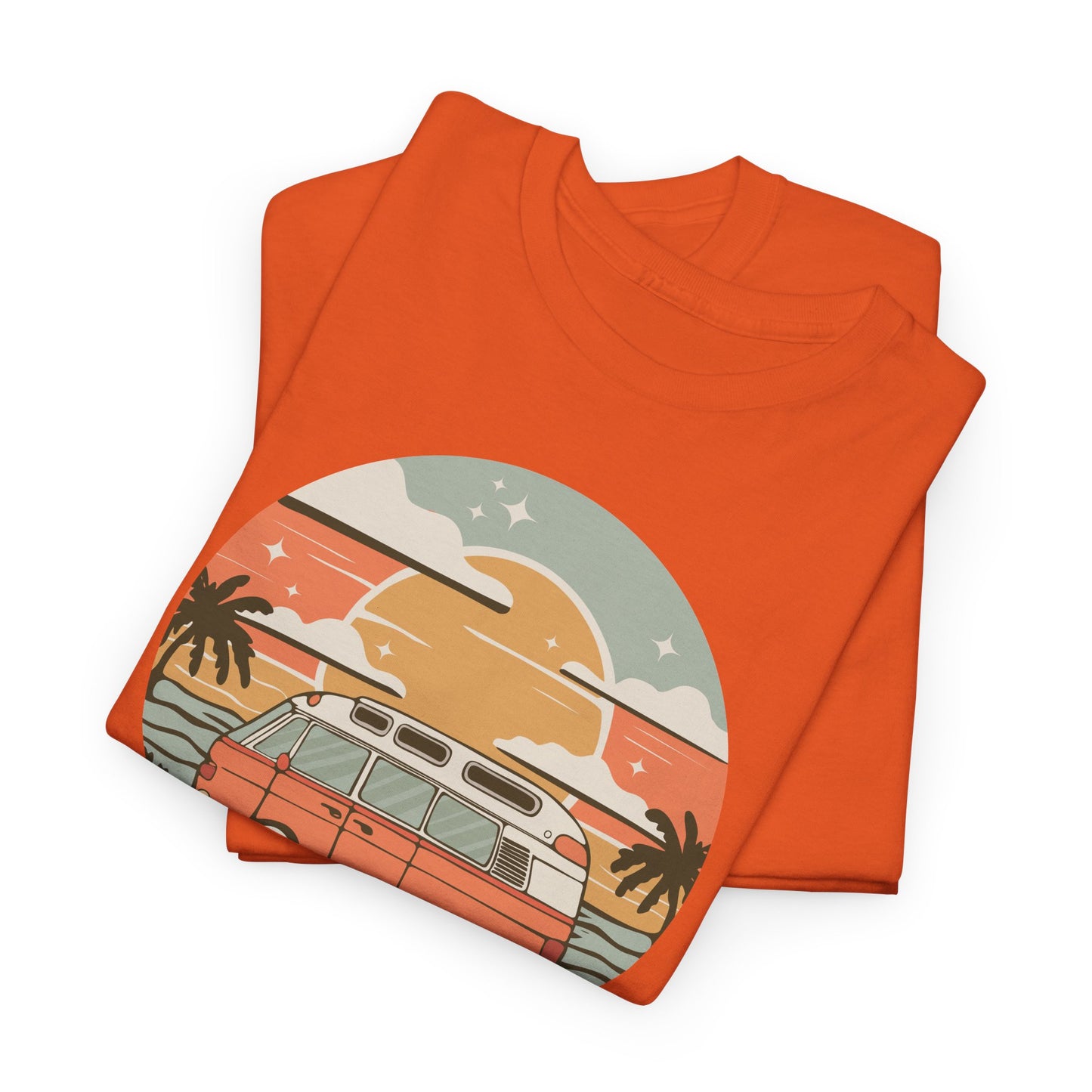 Vintage Van Dreams T-shirt - Vanlife Nomad Campervan Vanlife Beach Coastal Sunset Tee Unisex Mens Womens Cotton Shirt