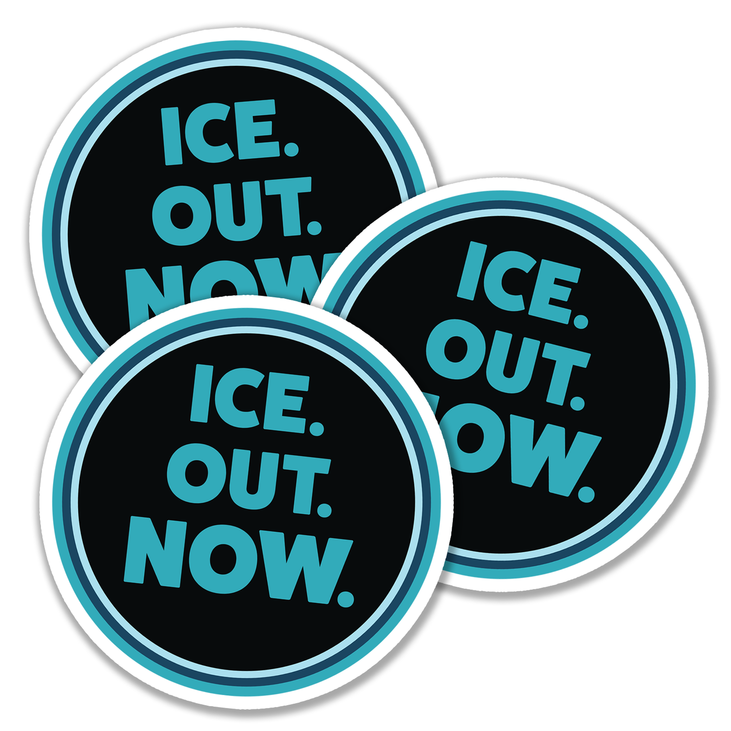 4" ICE Out Now Sticker - Anti-ICE Protest, Human Rights Vinyl Decal Stickers Waterproof Outdoor, Leftist Political Resistance