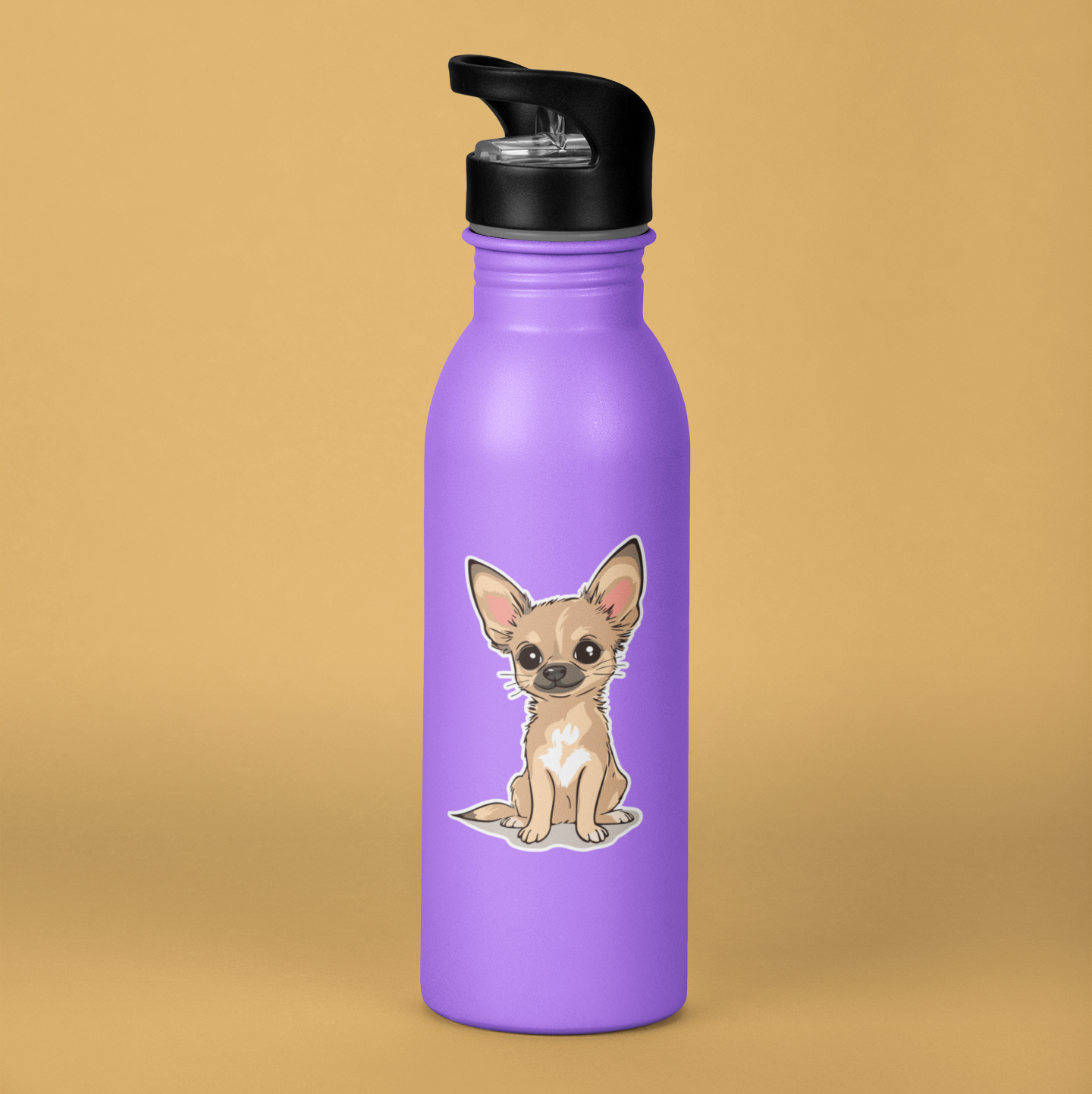 Twila Chihuahua Puppy Dog Sticker - Waterproof, Fade-Resistant Decal Stickers Tan Short Coat Chihuahuas Dogs