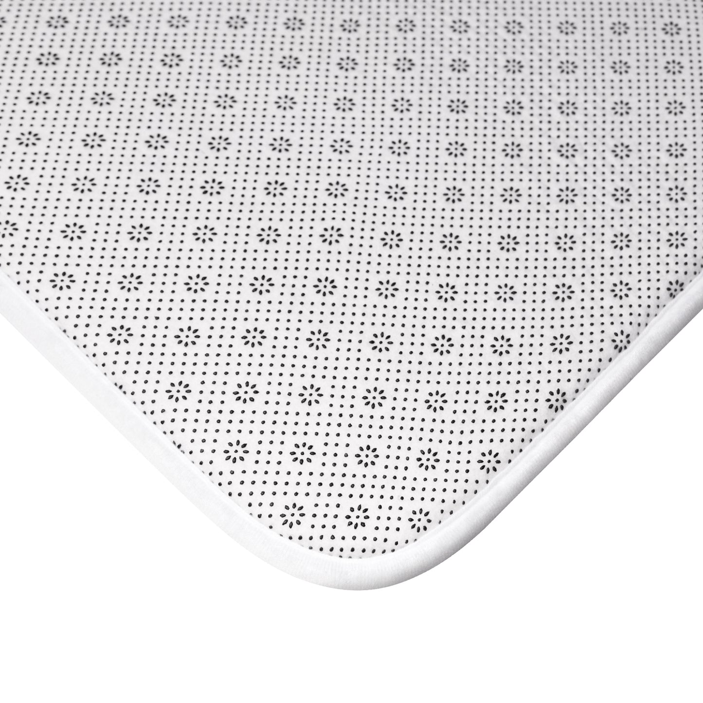 Sea Turtle Illustration Bath Mat | Striped Teal Nautical Bathroom Decor, Turtles Ocean Home Decorations