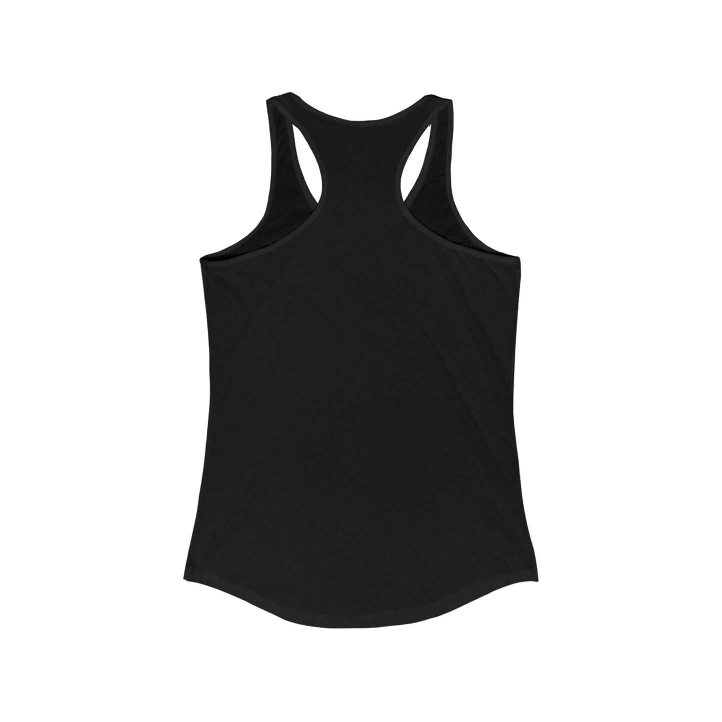 Witchy Kitty Women's Racerback Tank Top - Black Cat Halloween Tank with Retro Kitten with Witch Hat & Crescent Moon Print