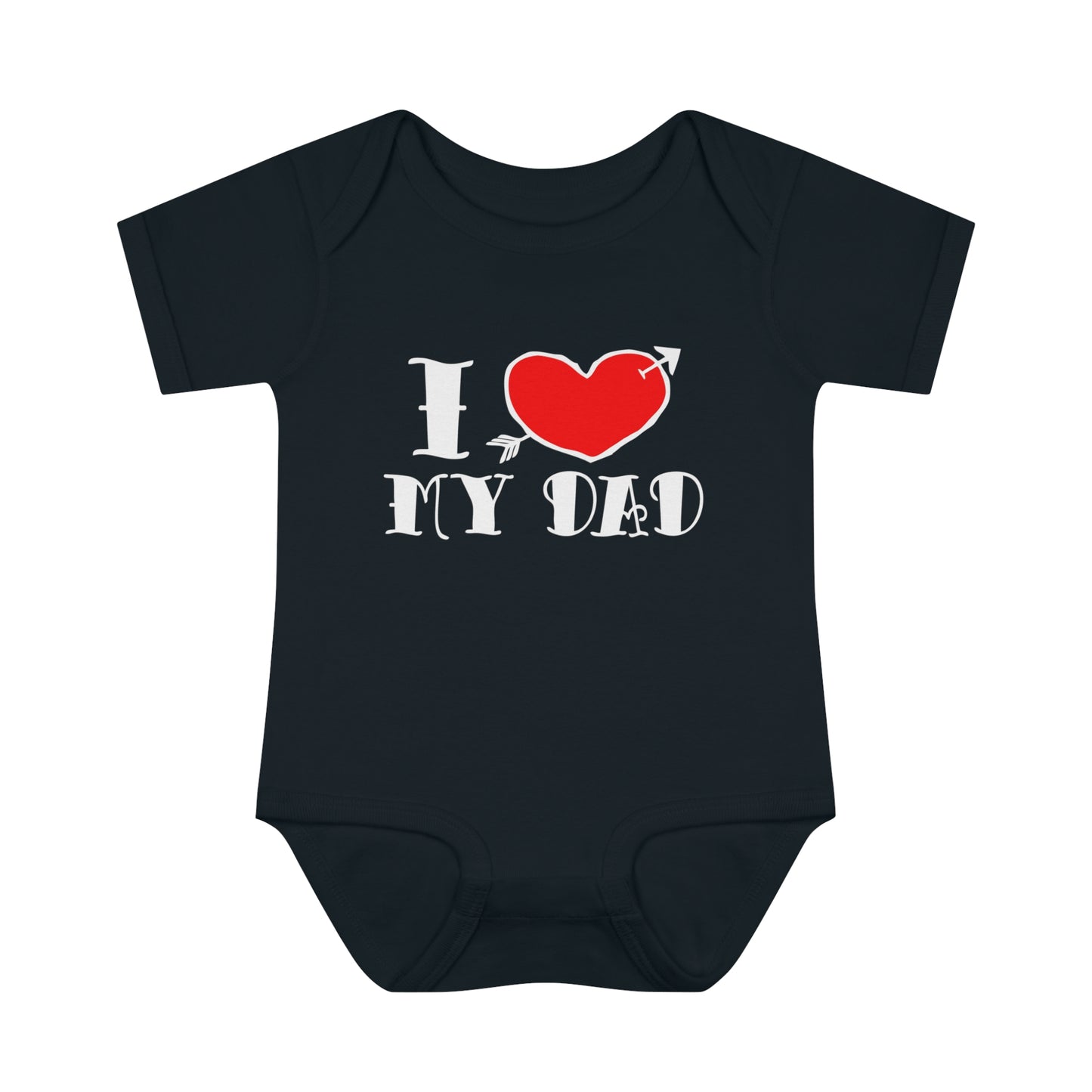 I Love My Dad Tattoo Baby One Piece Infant Baby Rib Bodysuit Baby Shower Gift I Love Daddy Print