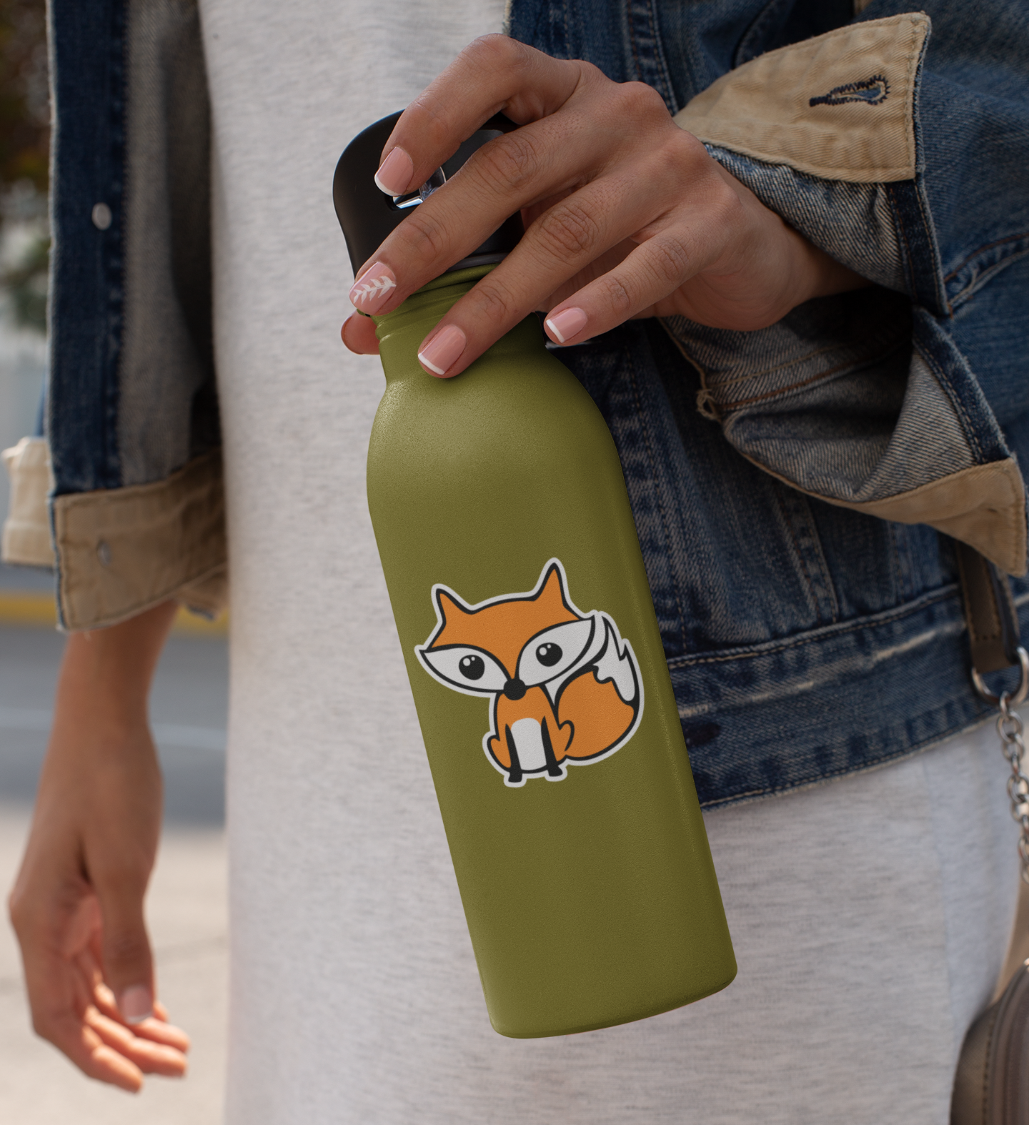 Little Fox Sticker - 3.5" Cute Foxes Vinyl Waterproof Foxes Decal Stickers Nature Animals Laptop, Water Bottle, Car Stickers 1, 3 & 5 Pack