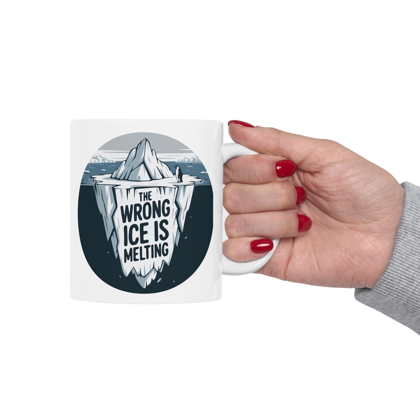 The Wrong ICE is Melting Coffee Mug - Funny Political Ceramic Mugs, Leftist Liberal Humor, Abolish ICE, Climate Change Activist, Gifts