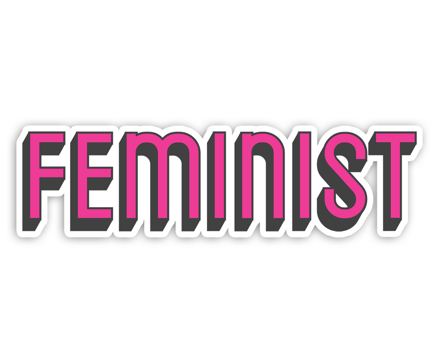 Feminist Sticker - Waterproof, Fade-Resistant Decal Stickers Pink Feminism Equality