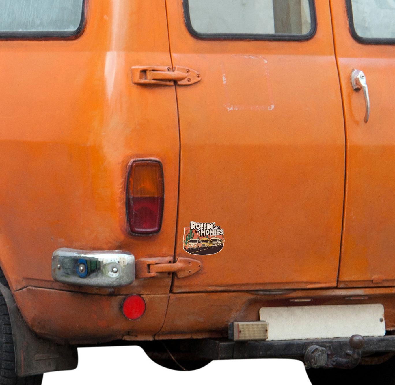 Rollin' With My Homies Van RV Caravan Sticker - Waterproof, Fade-Resistant Vanlife Nomad Retro Camper Decal Stickers