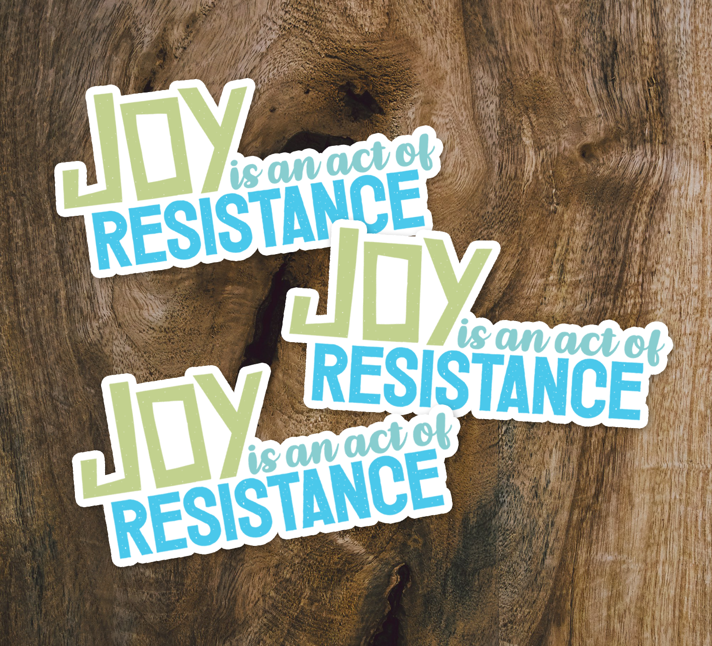 4" Joy Is An Act Of Resistance Vinyl Sticker - Equal Rights Activism Waterproof Outdoor Decal Stickers