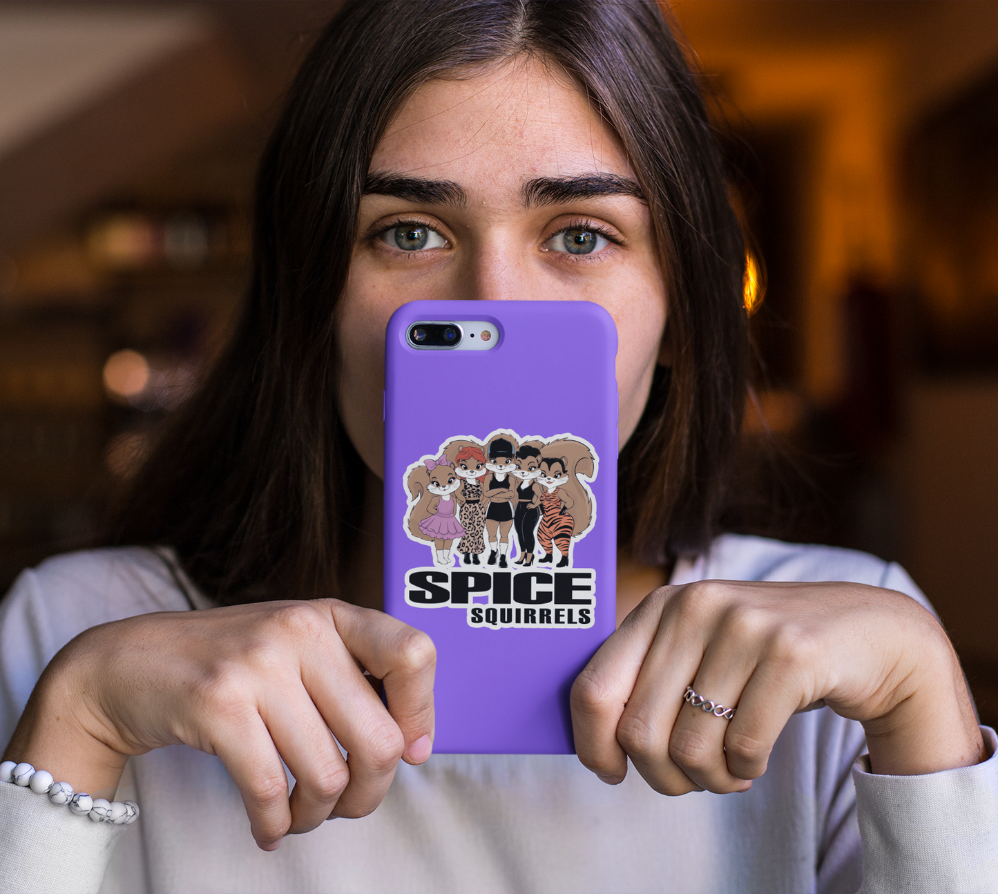 Spice Squirrels Sticker - 3" Waterproof, Fade-Resistant Decal Stickers 90's Pop Music Nostalgia Squirrel Design