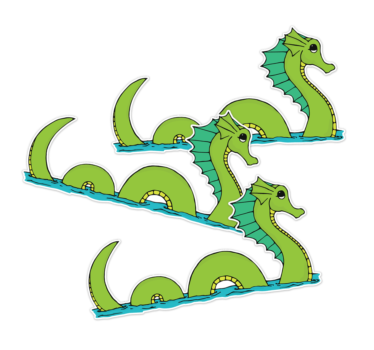 Sea Serpent Sticker - Waterproof, Fade-Resistant Decal Stickers Loch Ness Sea Monster Graphic