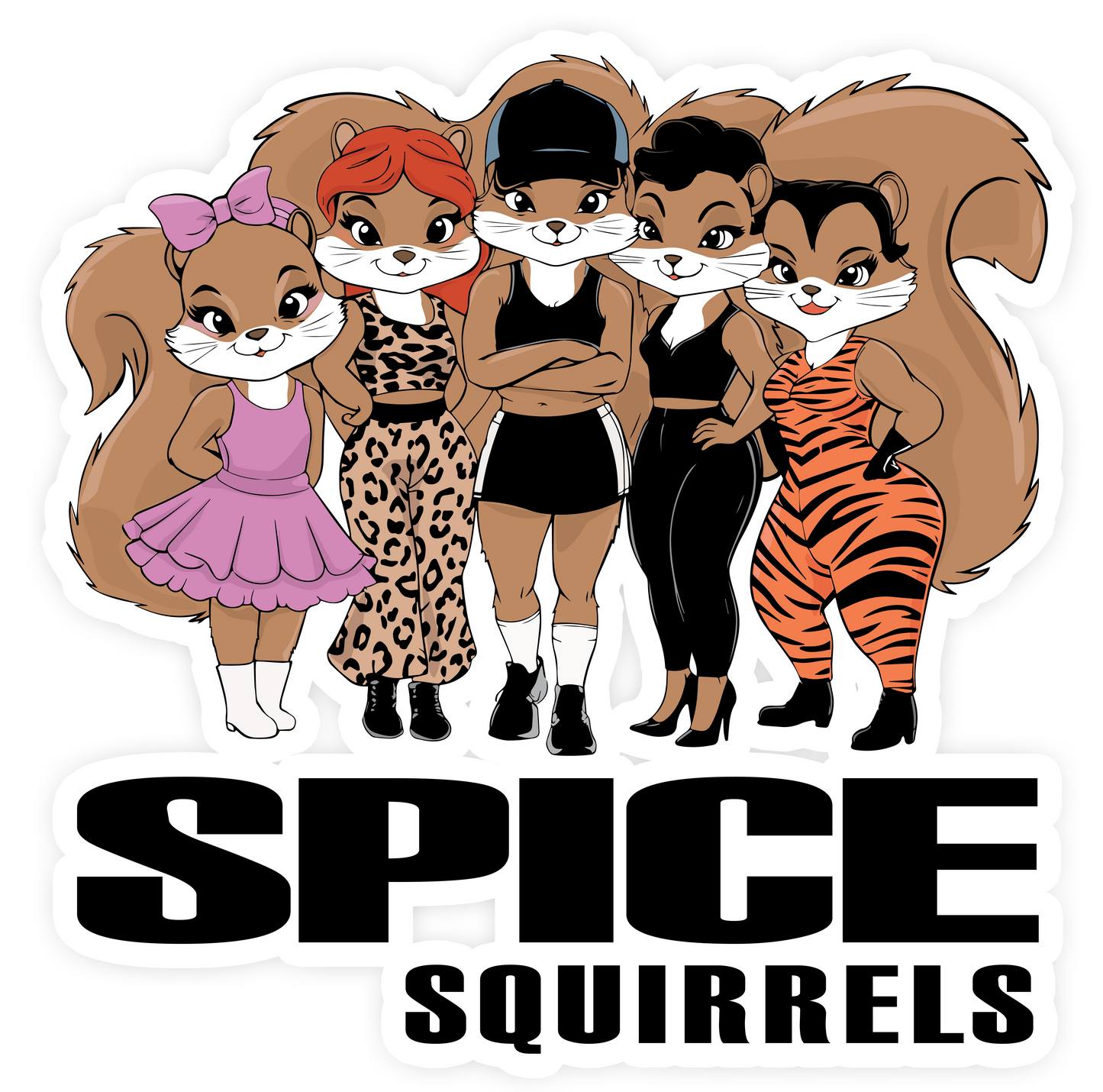 Squirrels Parody Sticker Multi Pack - 3 Waterproof, Fade-Resistant Funny Squirrel Decal Stickers