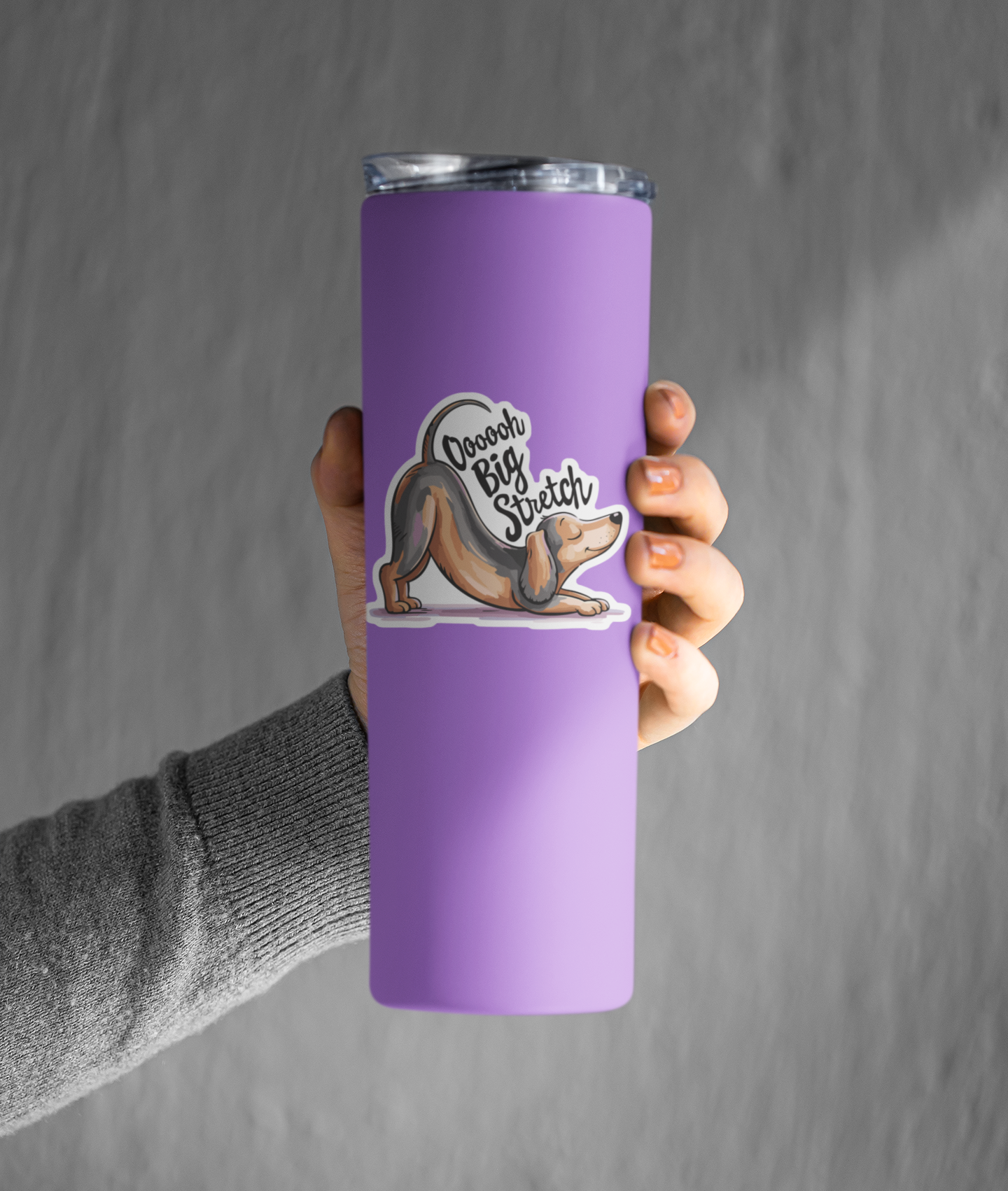3" Big Stretch Dachshund Sticker - Funny Downward Dog Yoga Wiener Dogs Waterproof Vinyl Decal Stickers