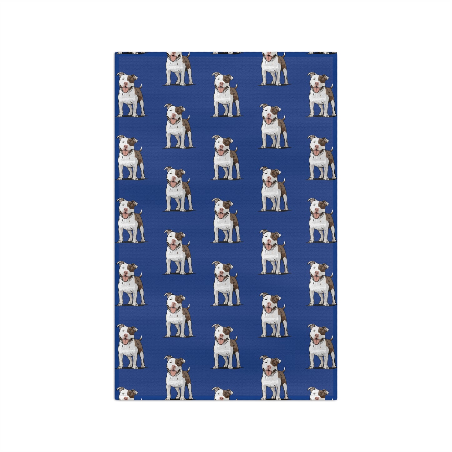 Ollie Dog Microfiber Kitchen Hand Towl Tea Towel with Pit Bull Pet Dogs Pattern Print Blue Towels, Pet Owner Gifts