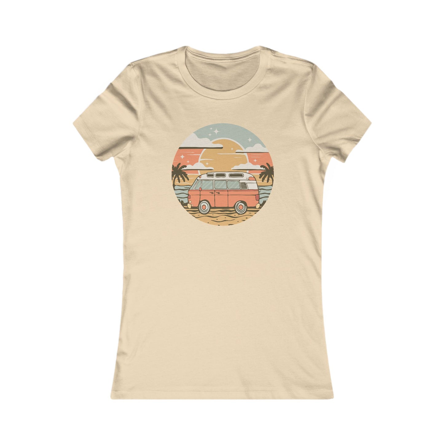 Vintage Van Dreams Nomad Campervan Women's Fitted T-shirt Vanlife Camping Tee