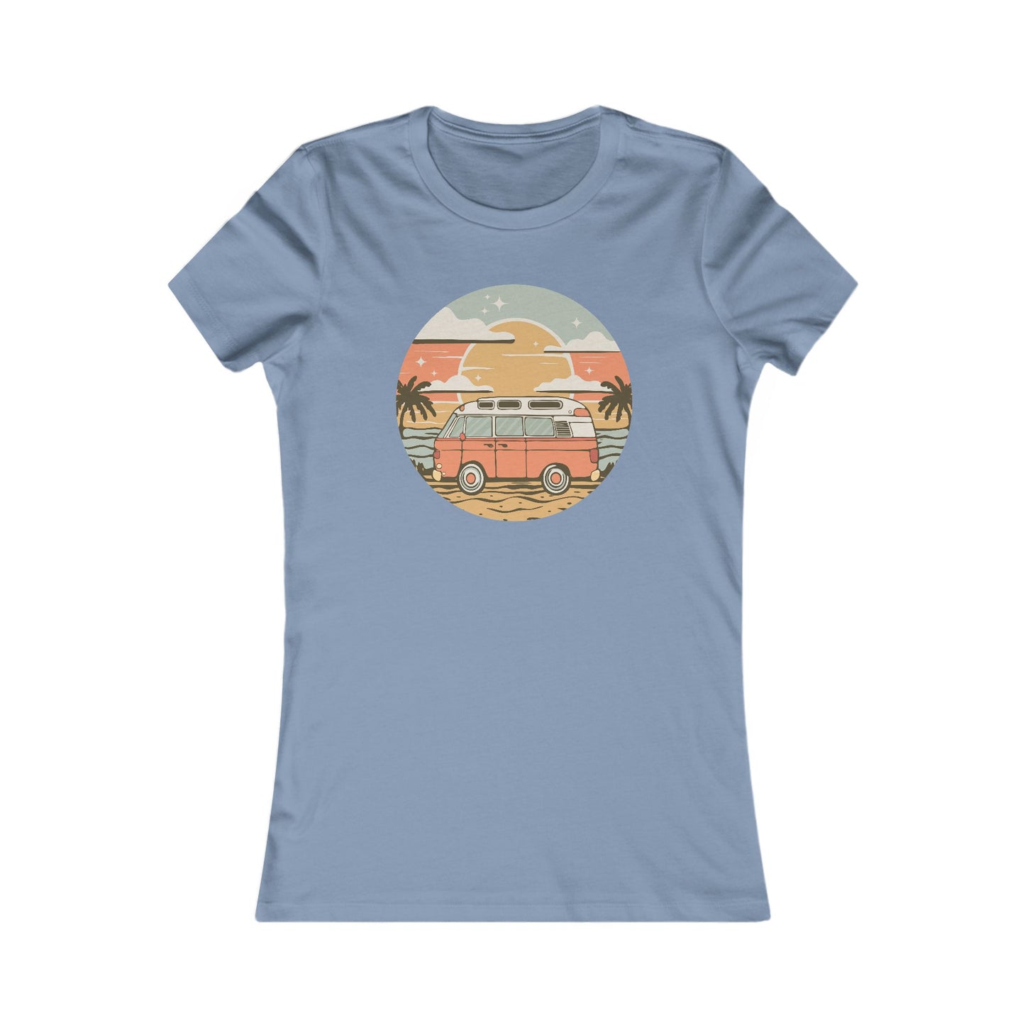 Vintage Van Dreams Nomad Campervan Women's Fitted T-shirt Vanlife Camping Tee